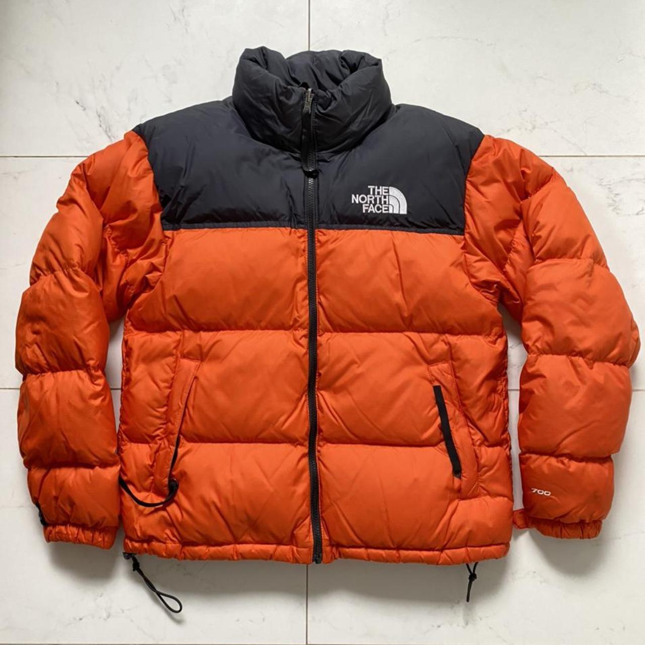 The North Face 1996 Orange Nuptse Jacket Size Depop