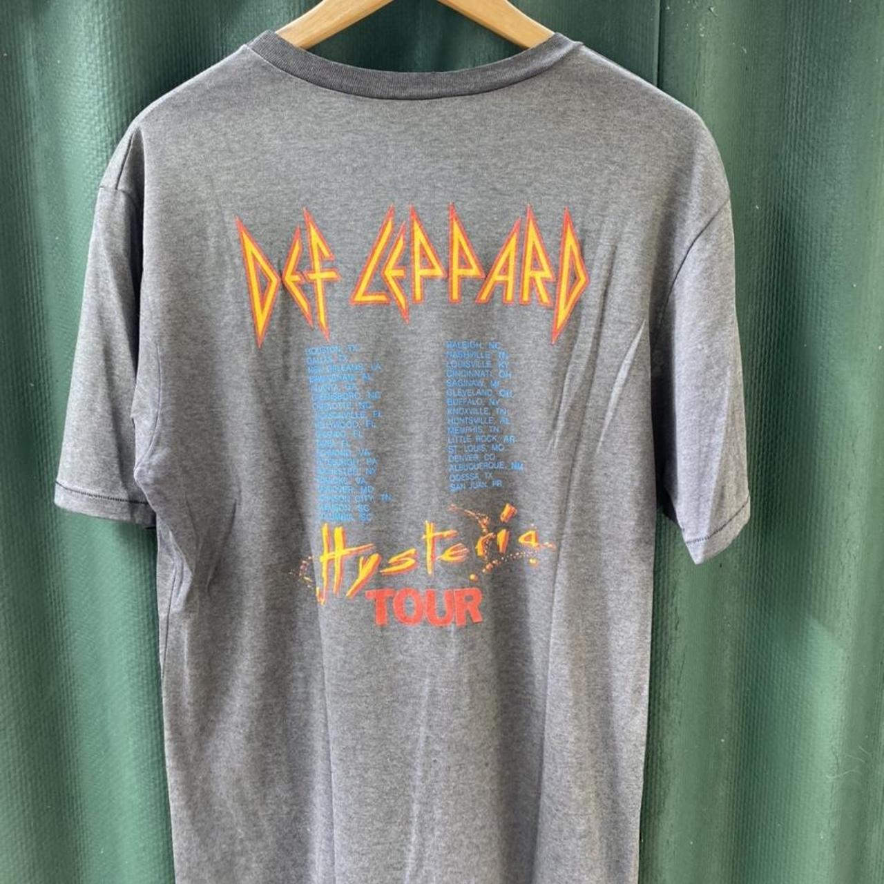 Vintage 1987 Def Leppard Hysteria Tour T-shirt Size... - Depop