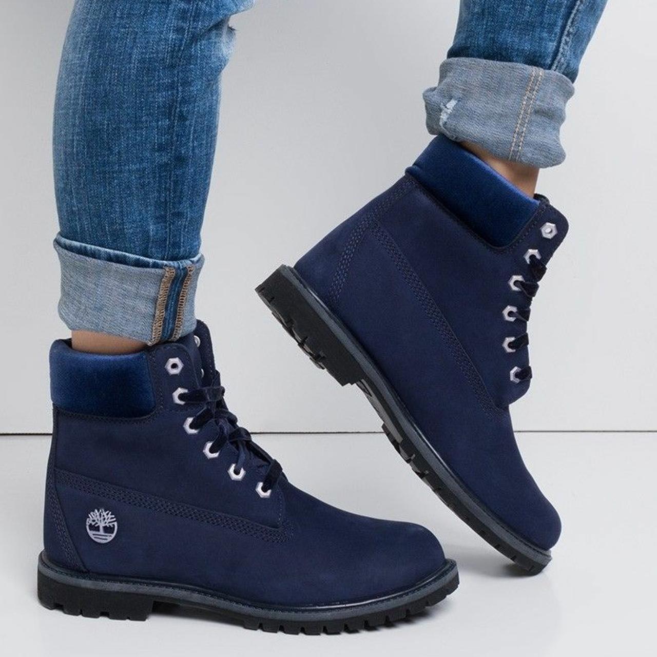 Navy alson blue timberland boots