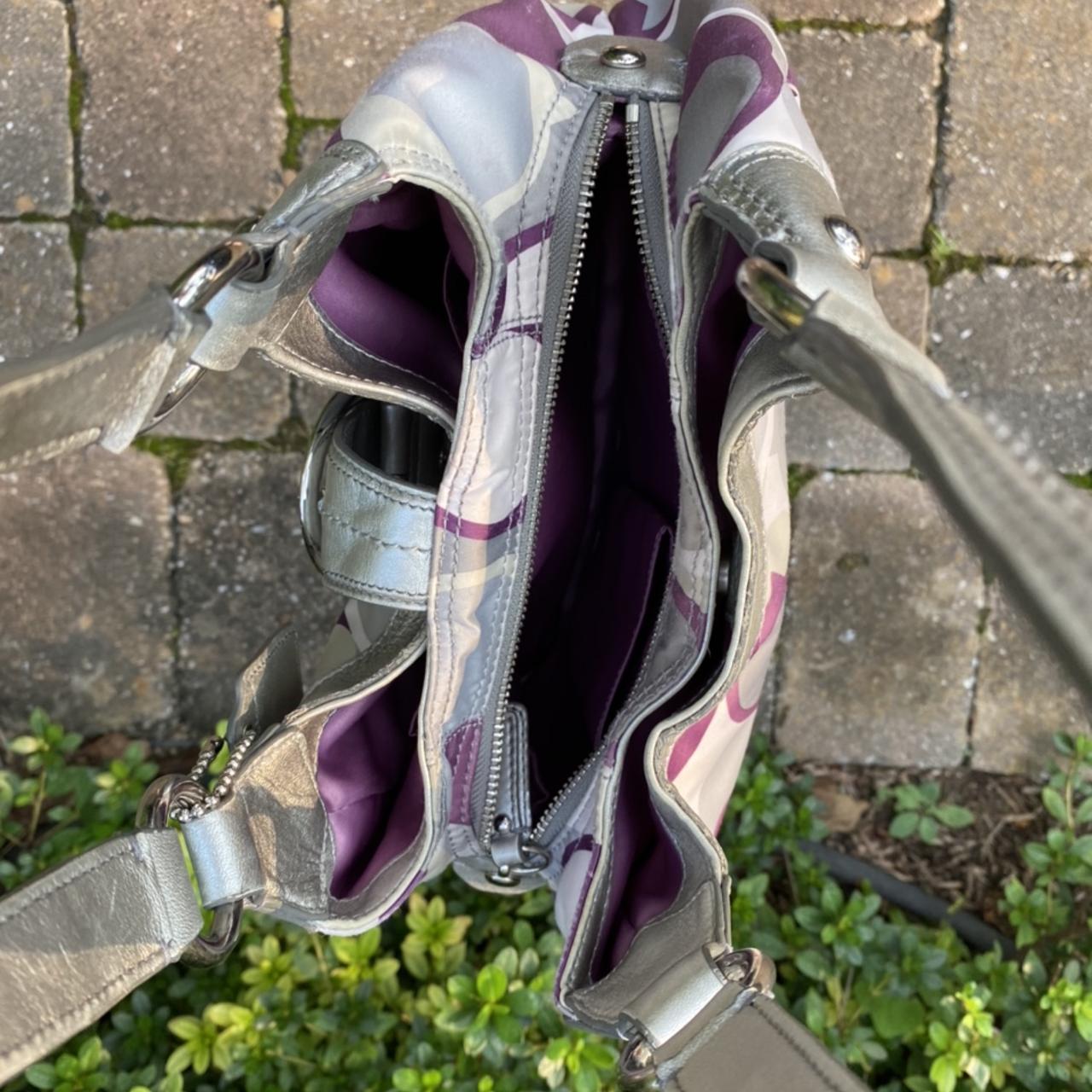 Y2K Coach bag Silver and purple coach bag that | Depop