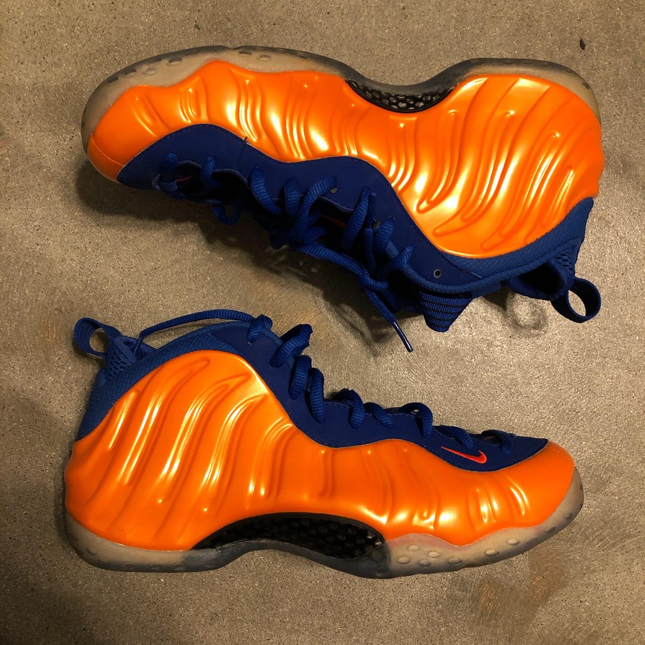 “KNICKS” FOAMPOSITES. ORANGE/BLUE COLOR WAY. RARE.... - Depop