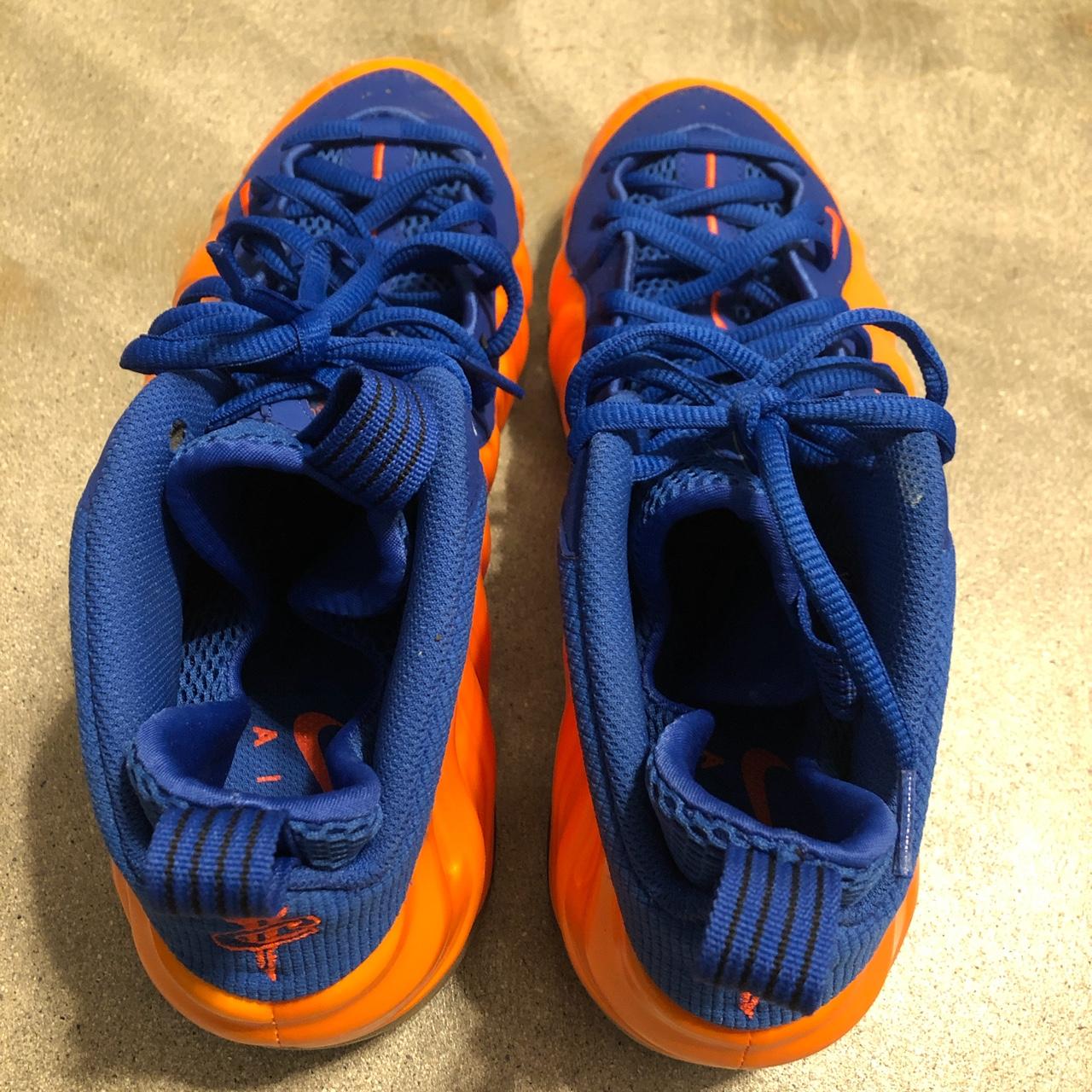 orange and navy foamposites