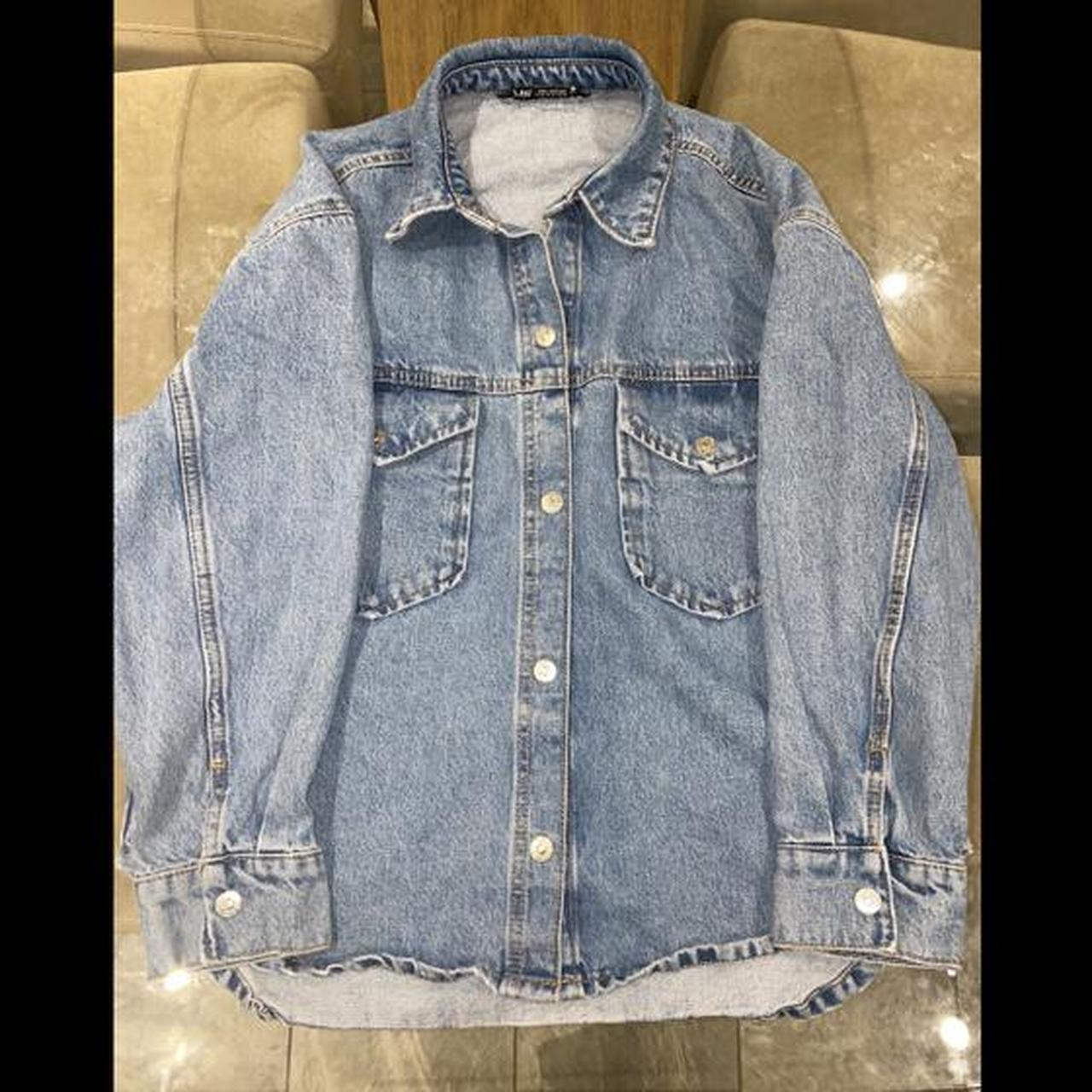 zara denim shacket