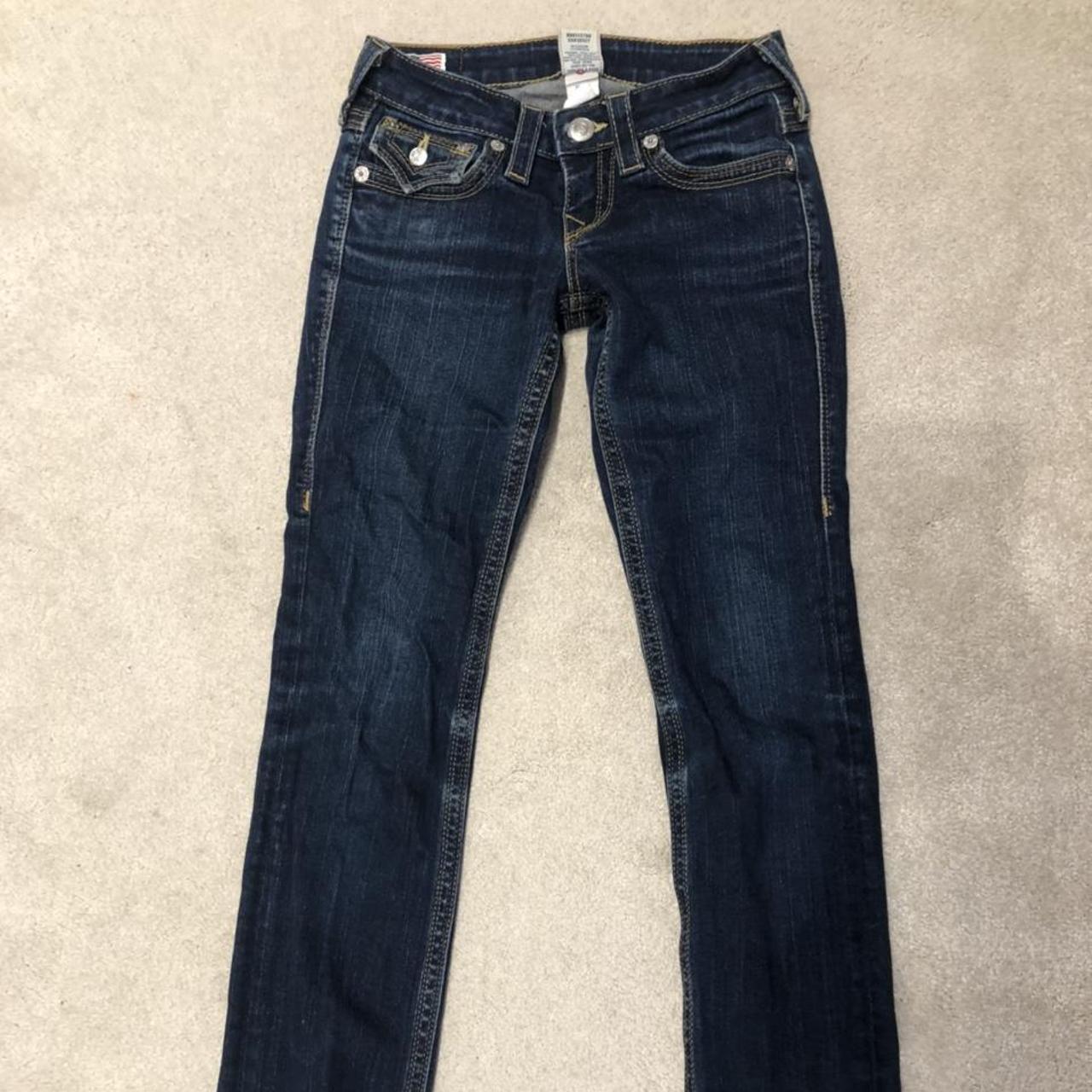 -Stunning blue true religion jeans -Selling as they... - Depop