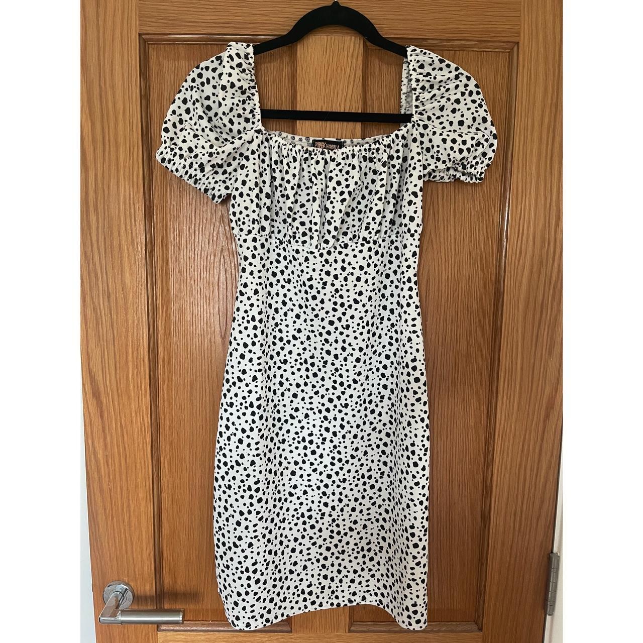 New Look Women's White and Black Dress | Depop