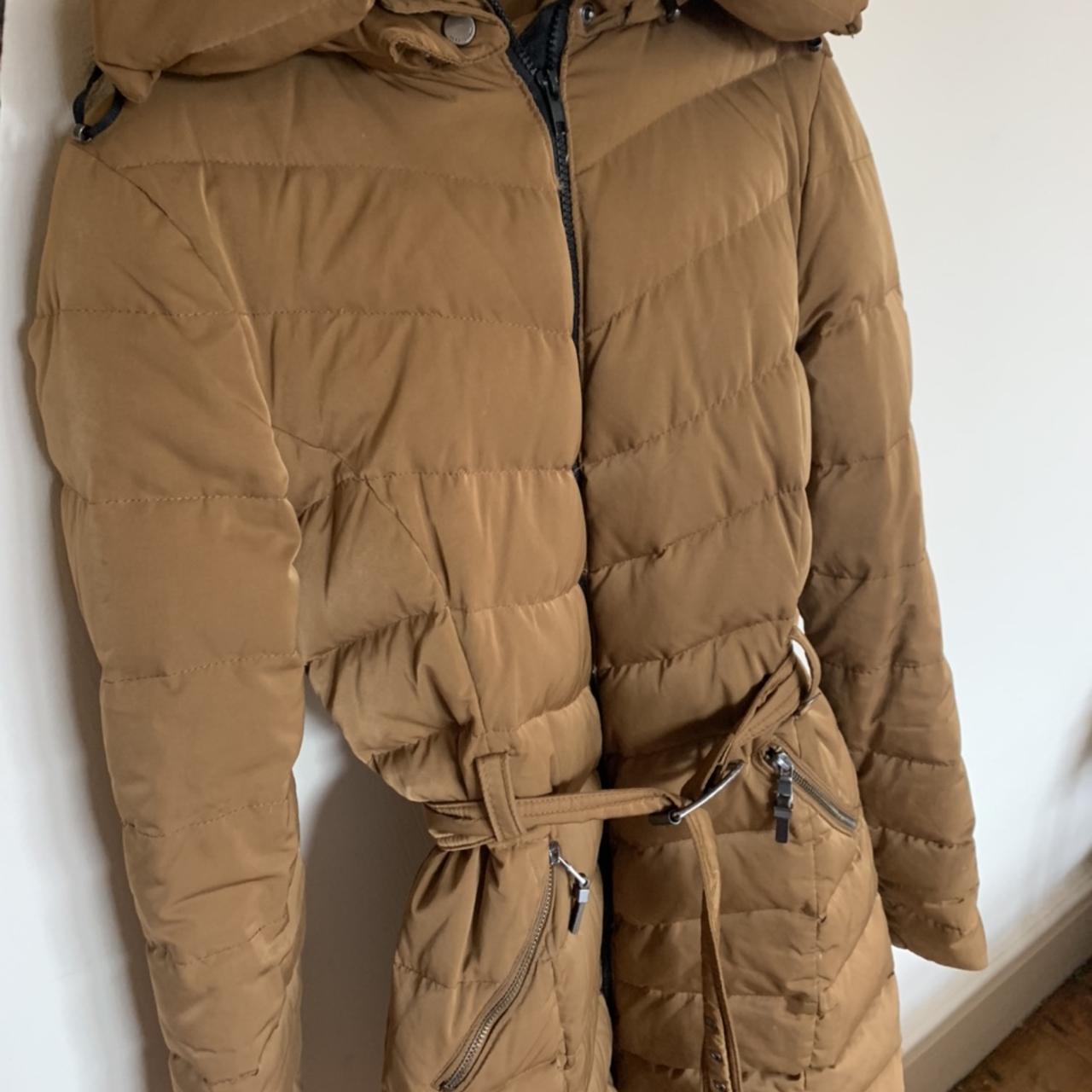 3 4 length puffer coat with hood