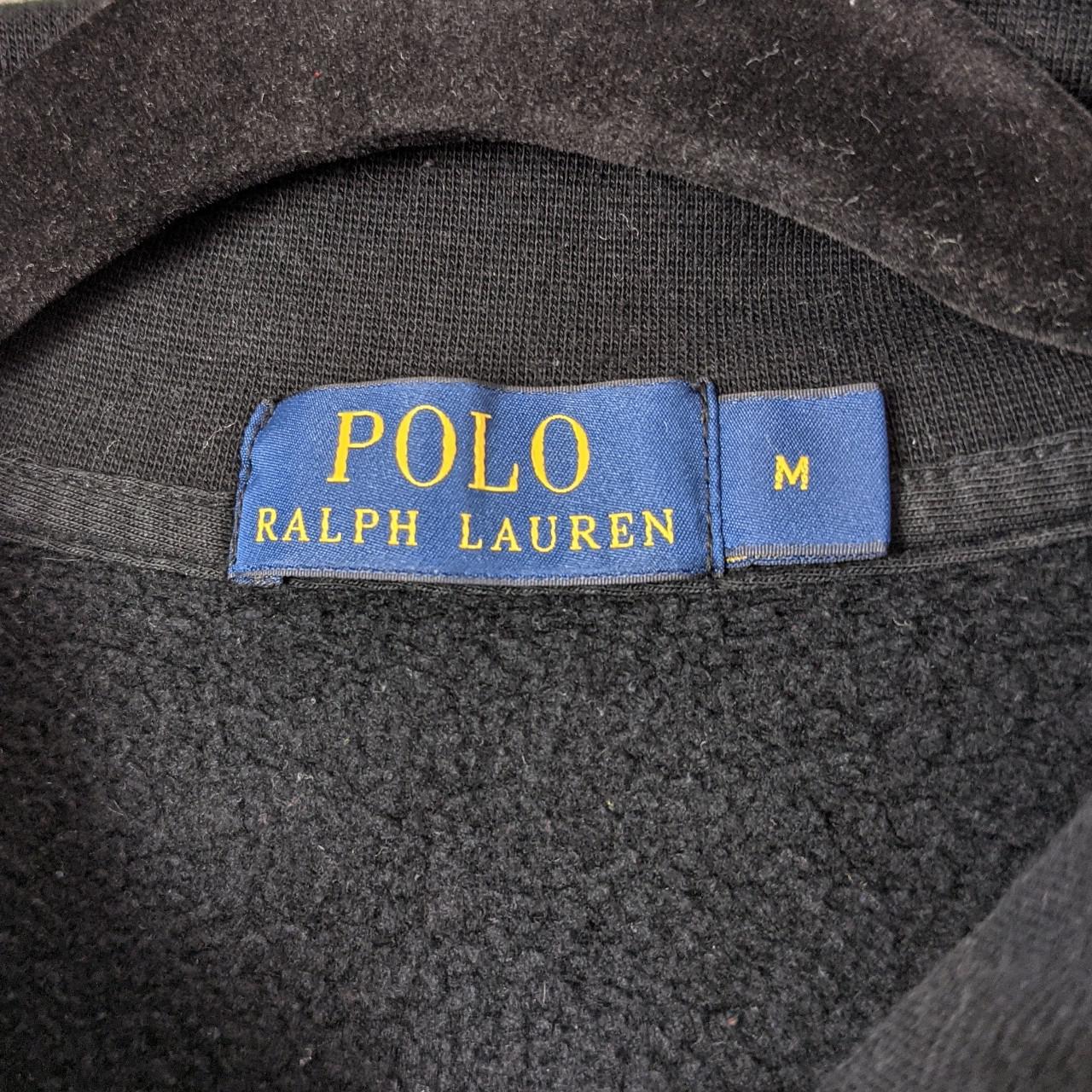 Ralph Lauren Track Jacket in Black with white... - Depop