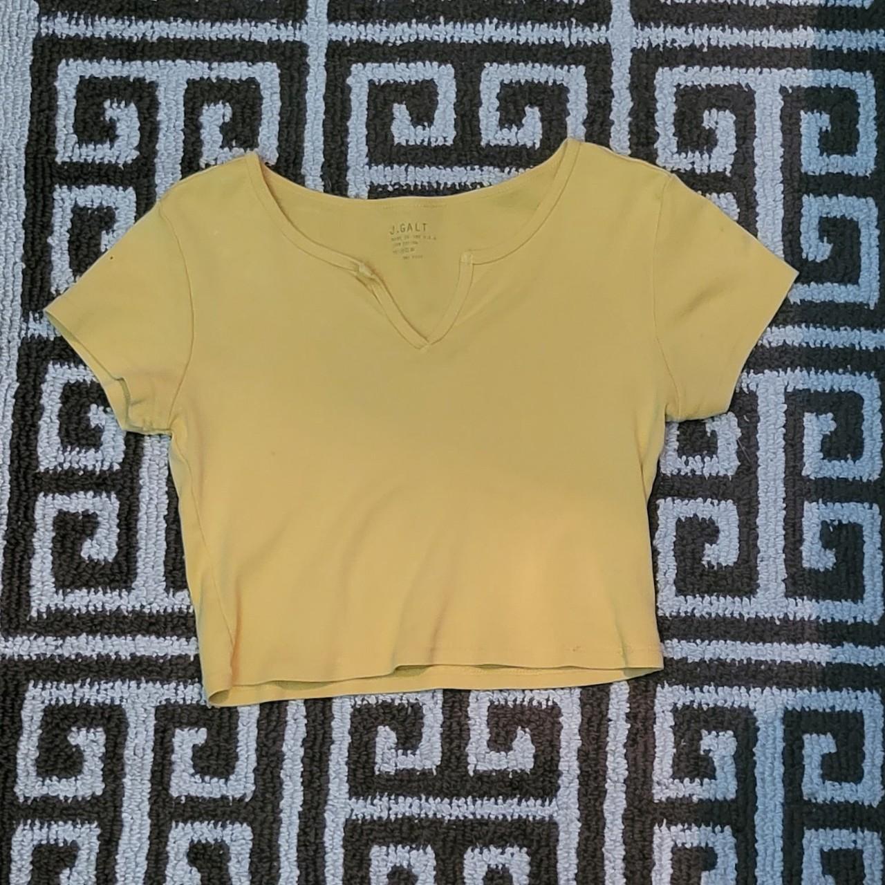 Brandy Melville Women's Yellow Croptop Depop