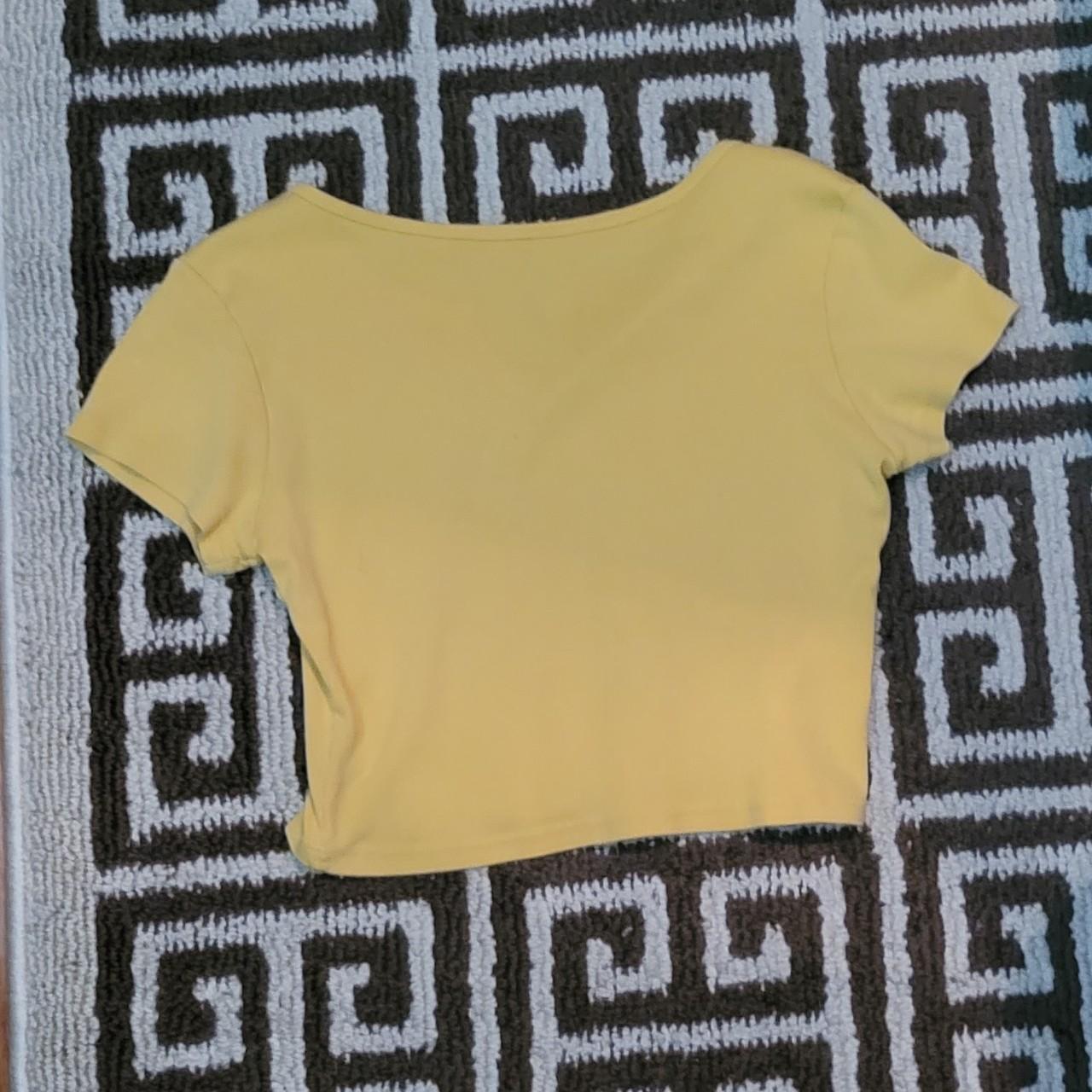 Brandy Melville Women's Yellow Croptop Depop