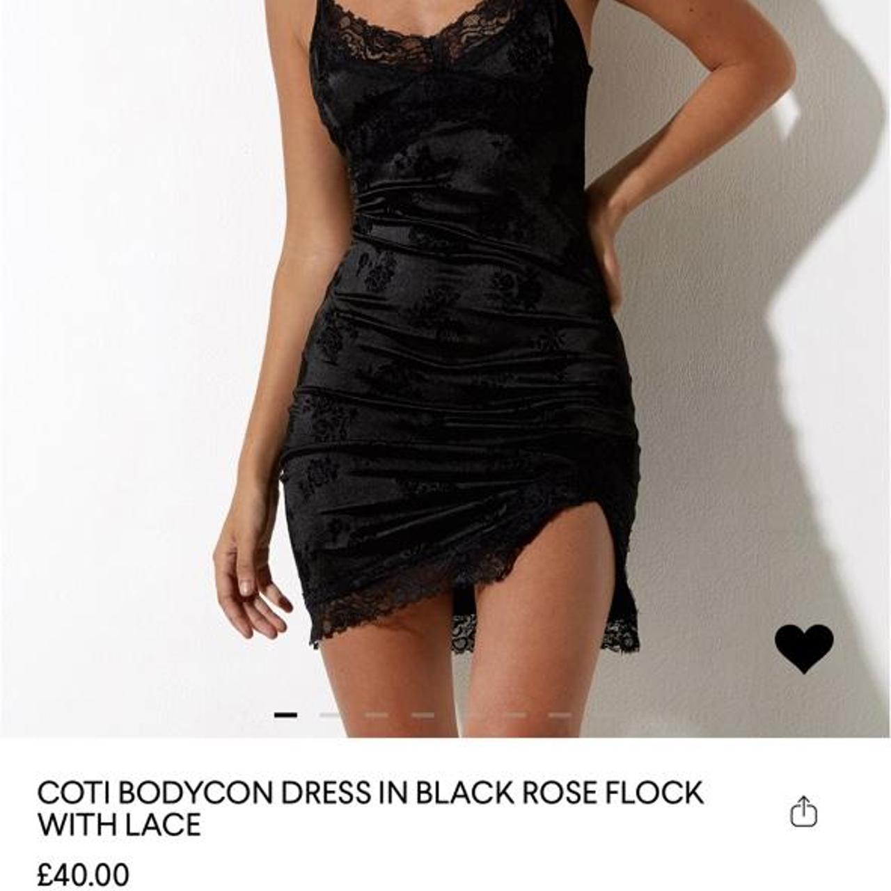 Motel coti bodycon rose with lace dress, Size XXS in... - Depop