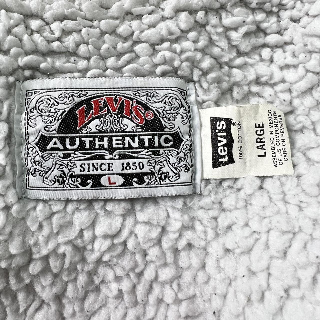 Vintage Levi's Sherpa Lined Blue Jean Jacket Depop