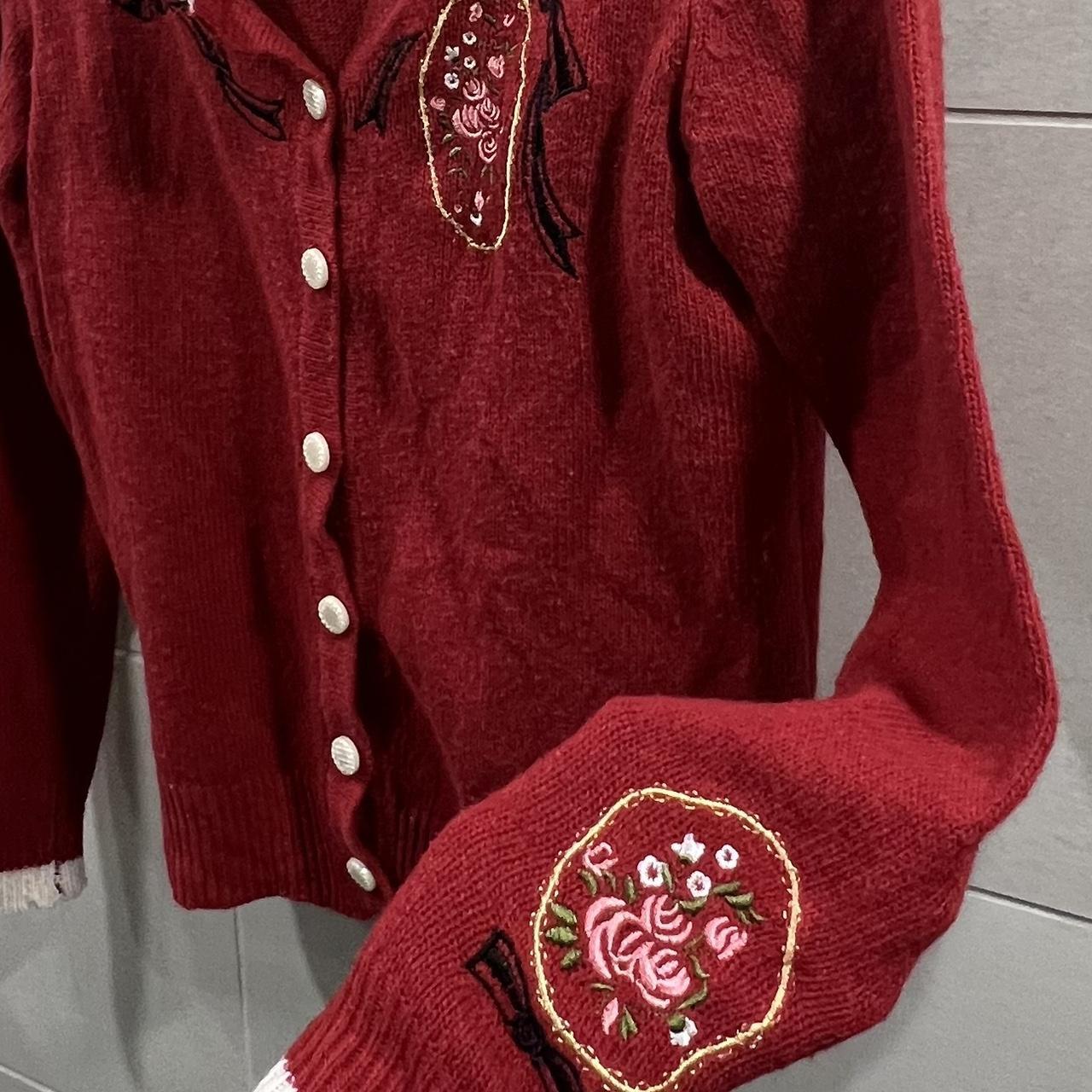 Product Image 2 - Vintage style red embroidered cardigan

Really