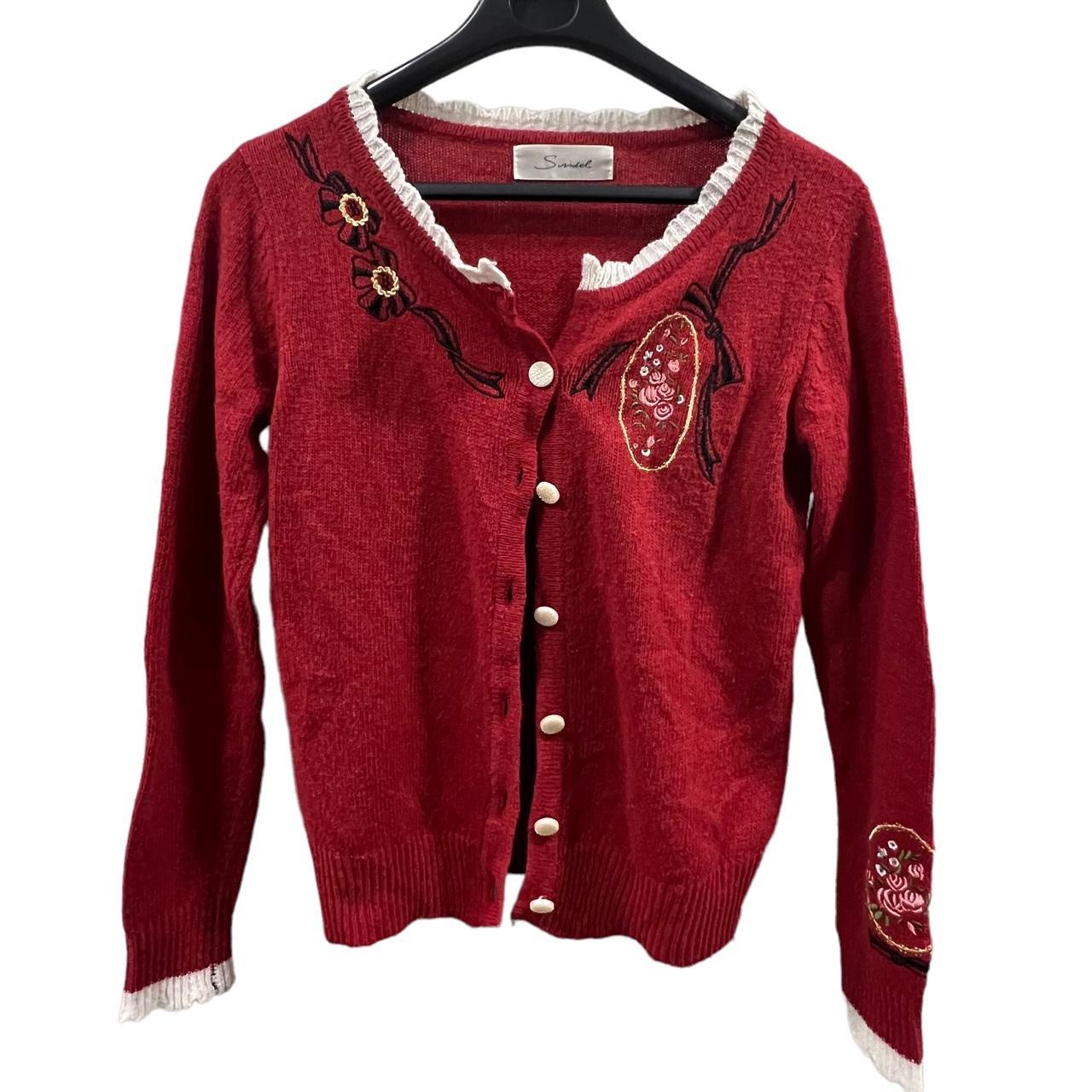Product Image 1 - Vintage style red embroidered cardigan

Really