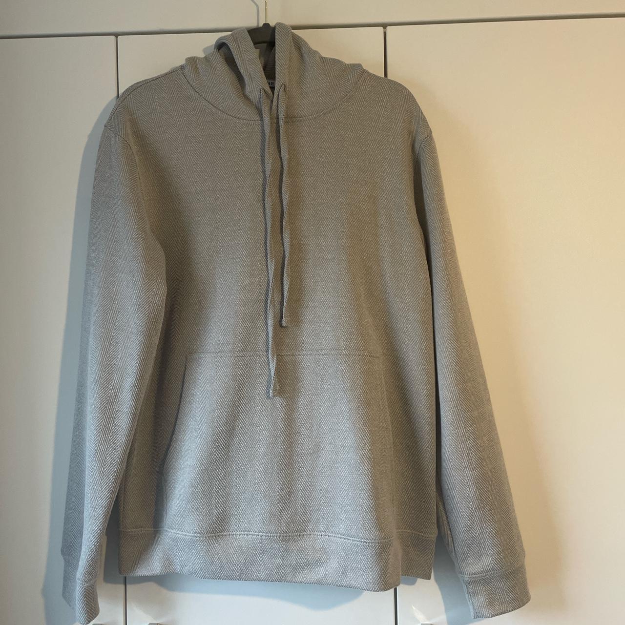 ARNE CLO grey textured hoodie, size Large, worn... - Depop