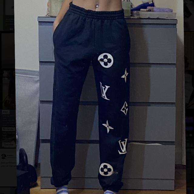 Handmade LV sweatpants!! This is a customized order, - Depop
