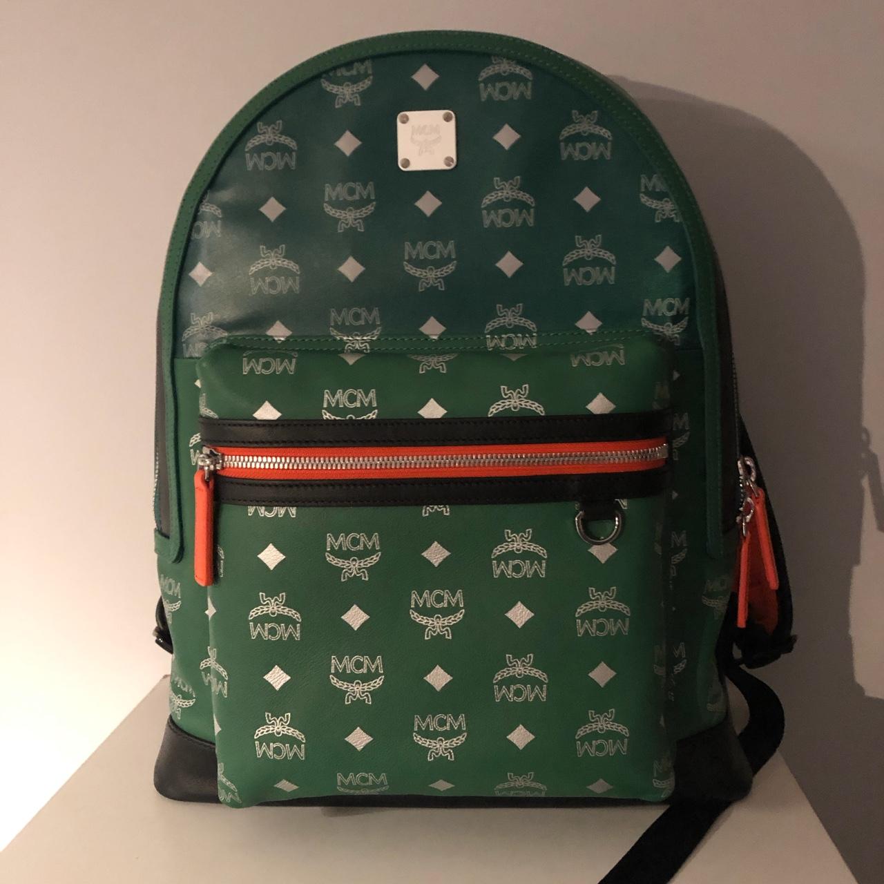 MCM Resnick Reflective Nylon Backpack in Green for Men
