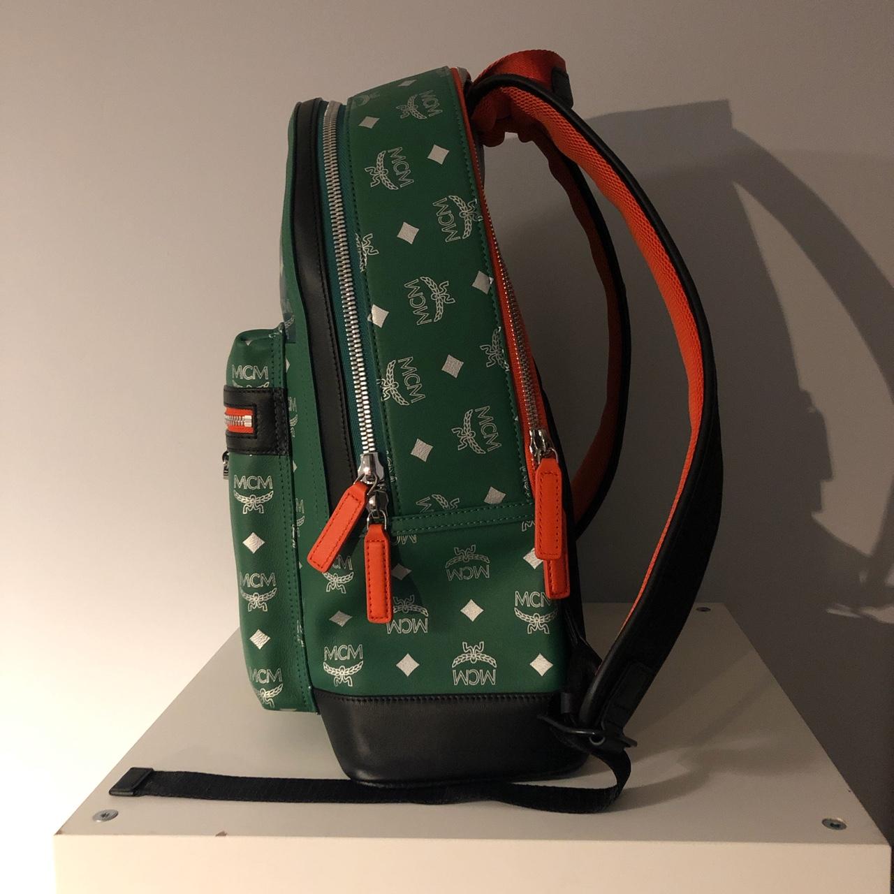 MCM Loden Green Jemison Nylon Medium Backpack at FORZIERI