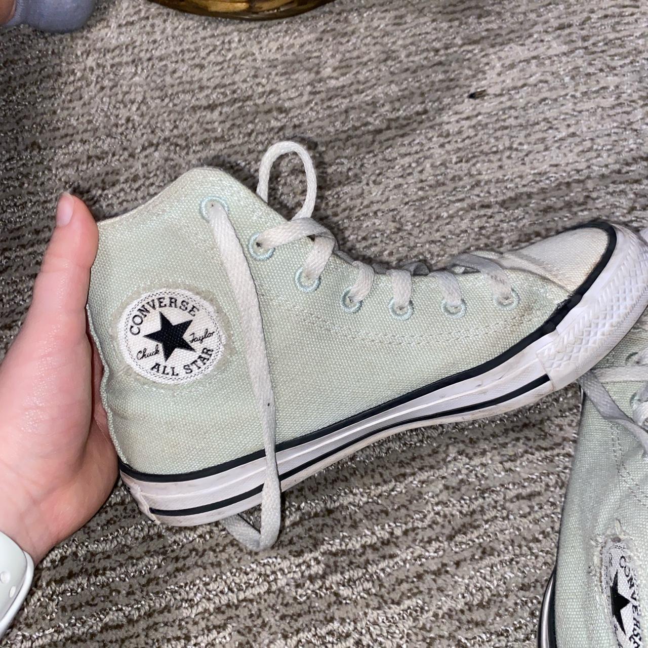 sage green converse!! good shape, message before... Depop