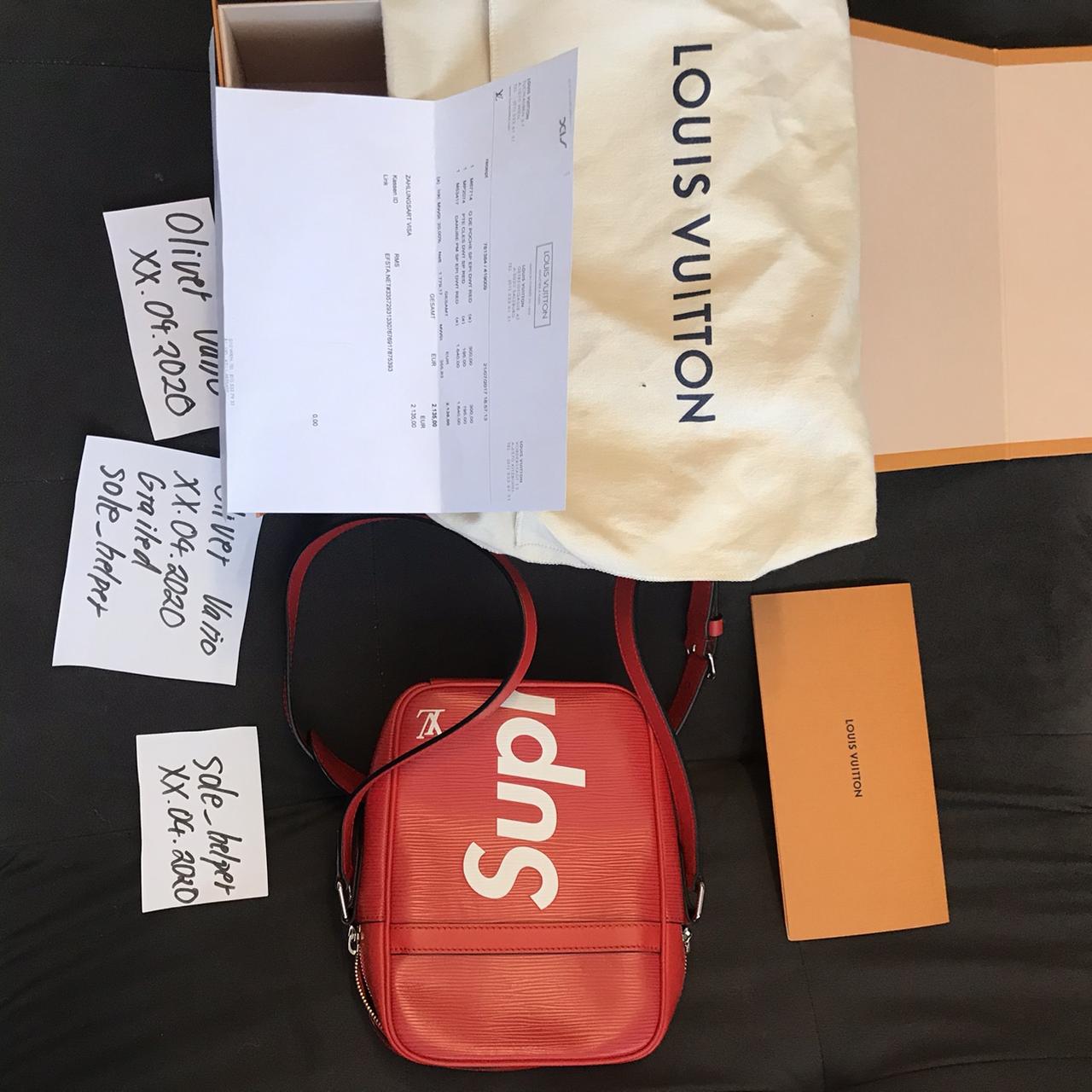 Supreme x Louis Vuitton Epi Bag Danube Red With box, - Depop