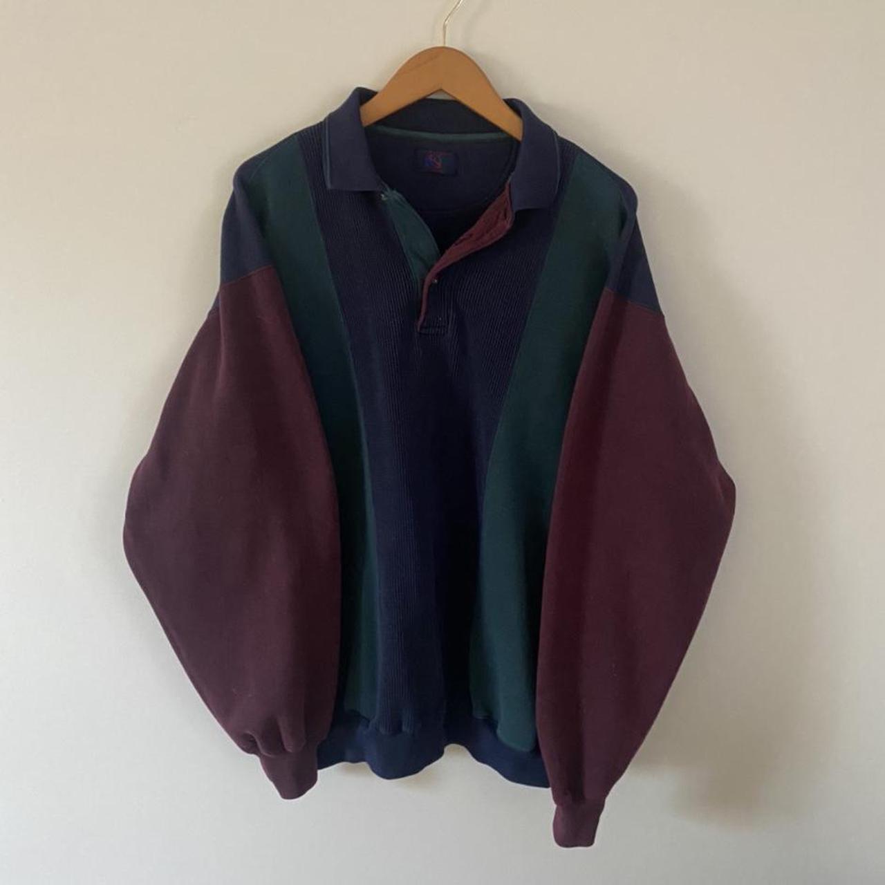 Product Image 1 - Vintage multicolored sweatshirt rugby top
No