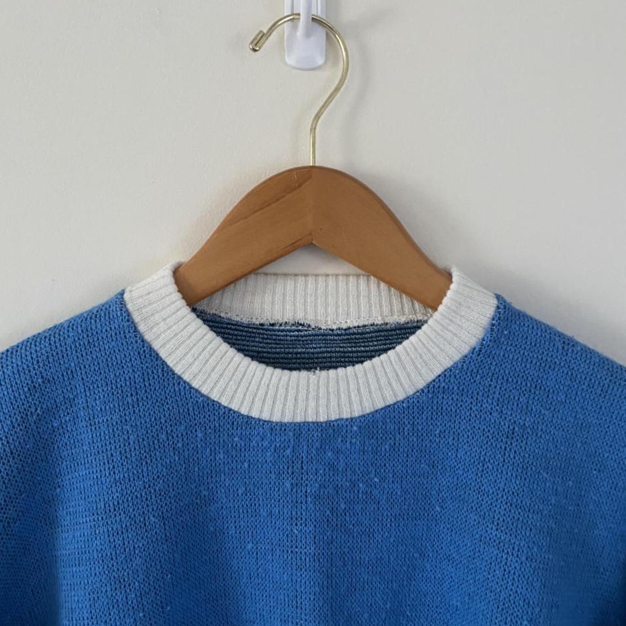 Men's Blue and White Jumper (2)