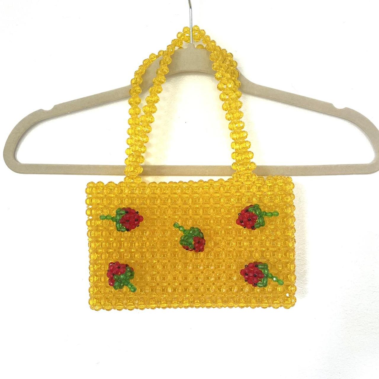 Susan Alexandra Ichigo Bag, Yellow Beaded Bag