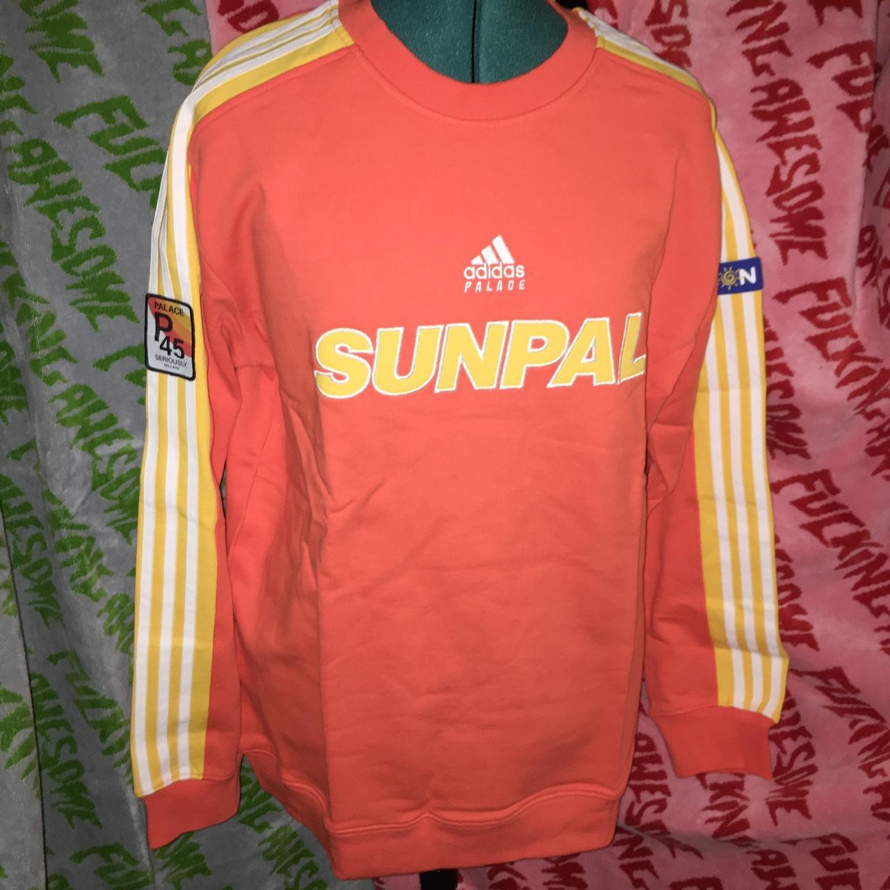 Palace x Adidas Sunpal Crewneck Size: Large New W/ | Depop