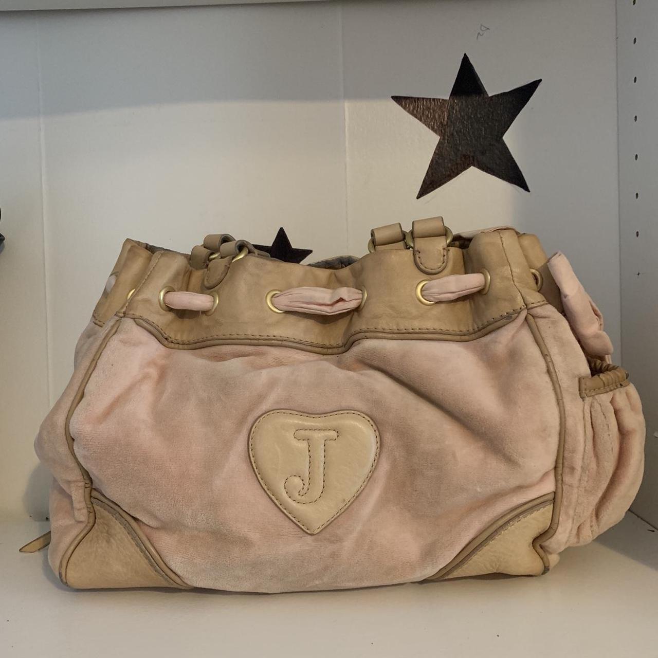 the prettiest juicy couture pink velour bag! has “... Depop