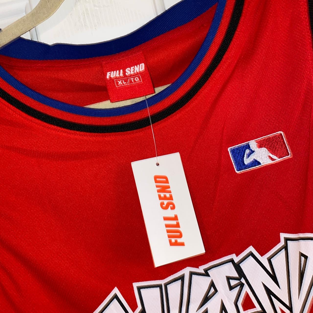 Full Send Classics Baseball Jersey Red Nelk Medium