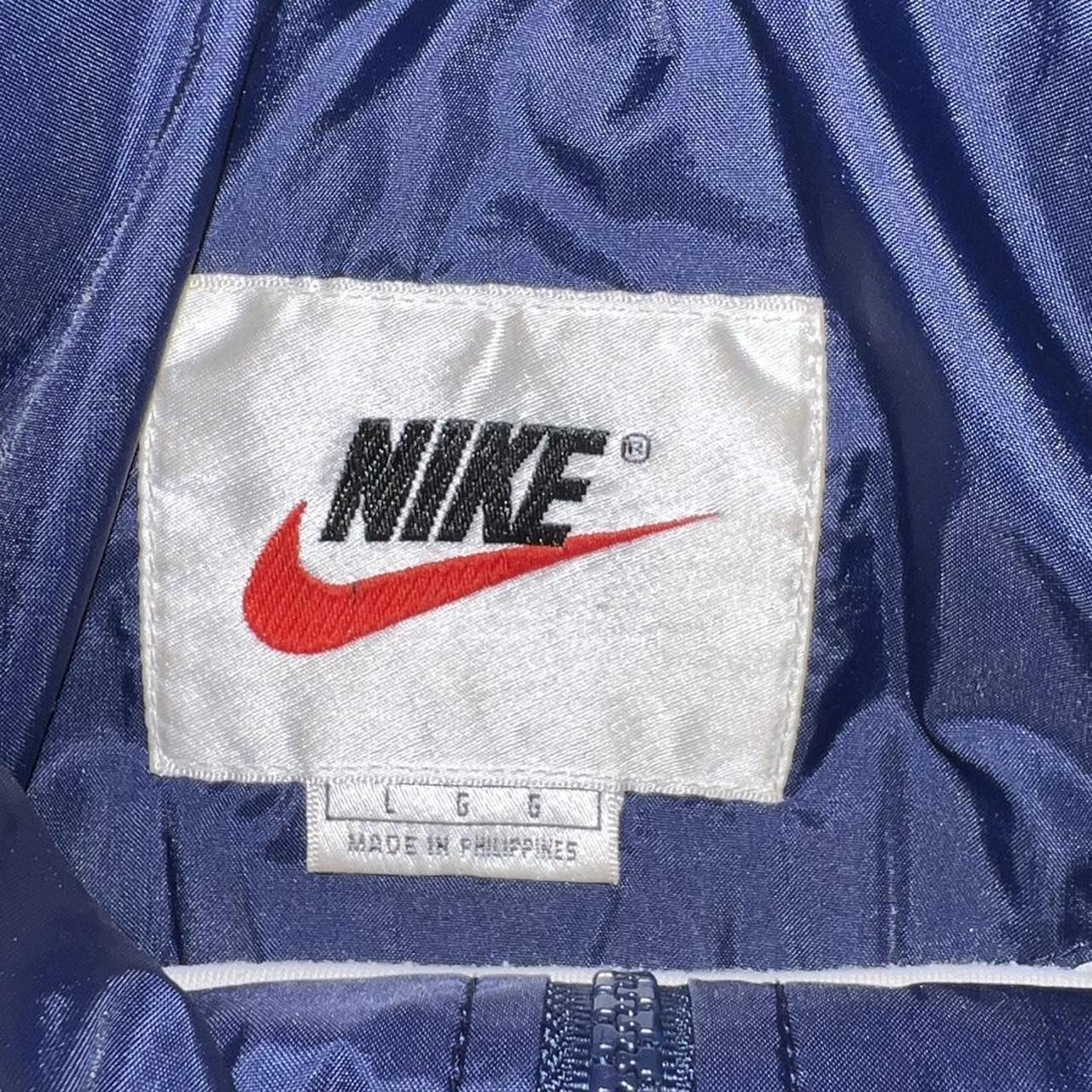 Vintage 1990s Nike White Tag Two Tone Zip Up... - Depop