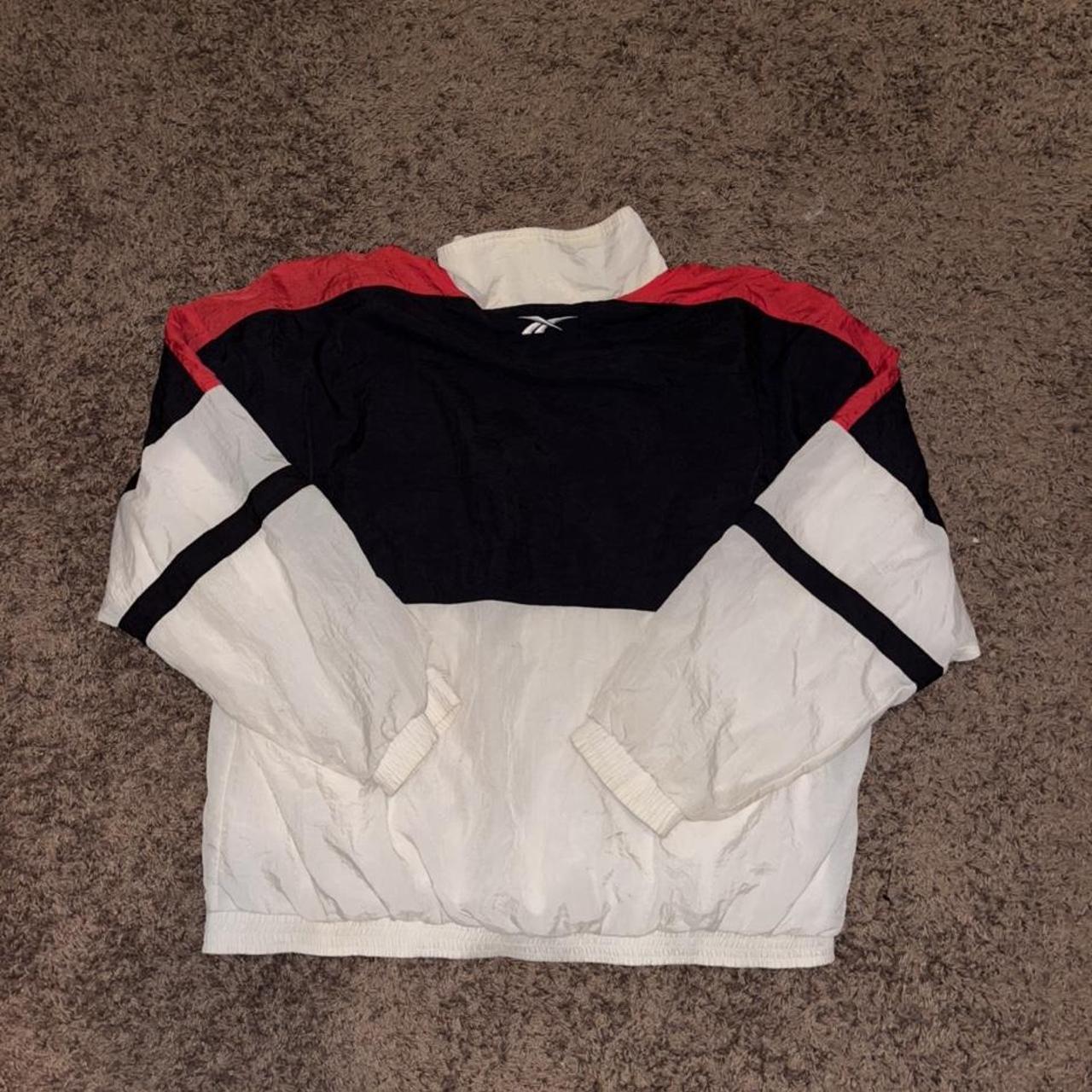 🔹vintage 90s Reebok colorblock red white black full... - Depop