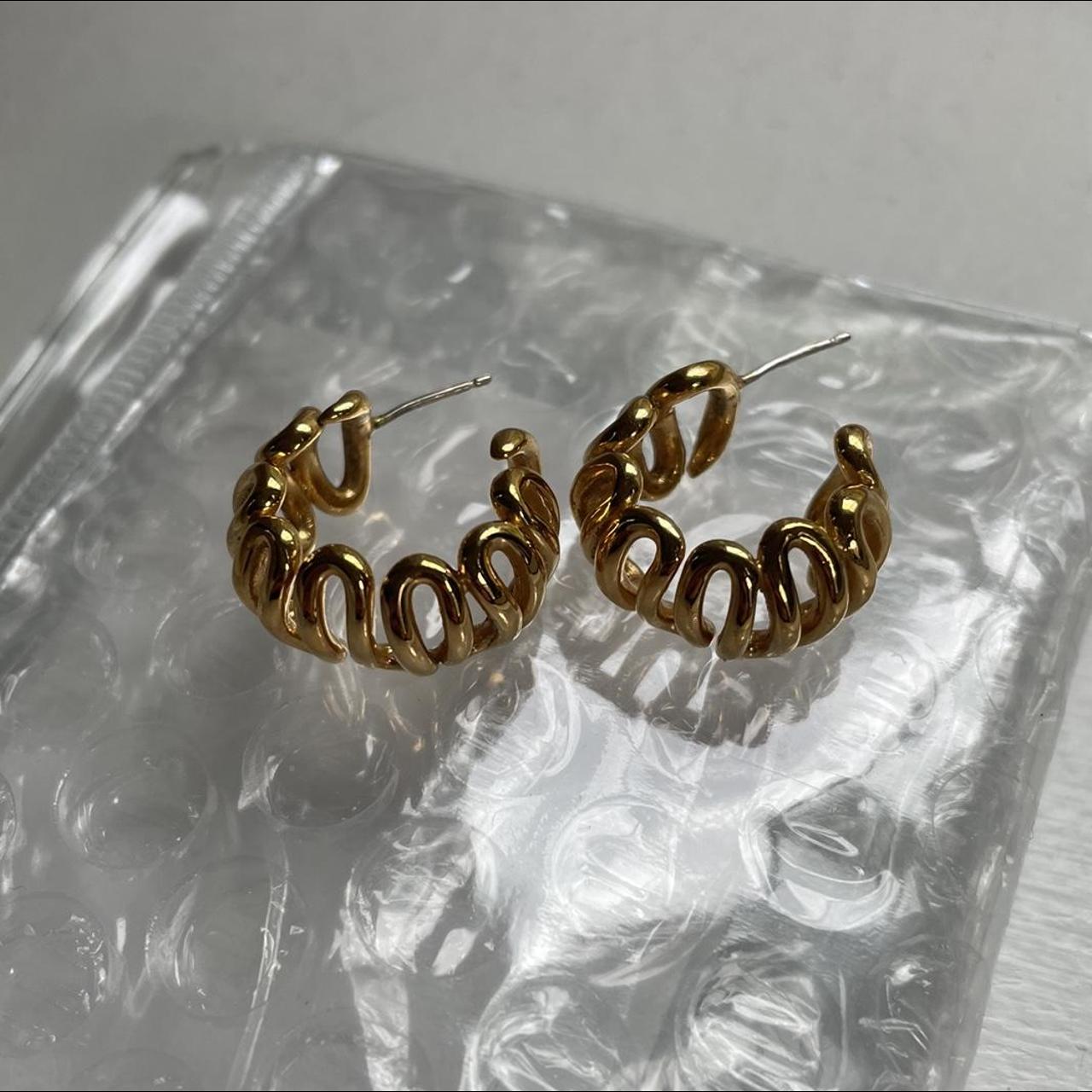 Product Image 1 - Handcrafted #SapirBachar #swirl #goldhoops. Excellent