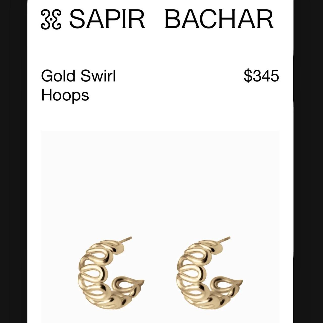 Product Image 2 - Handcrafted #SapirBachar #swirl #goldhoops. Excellent