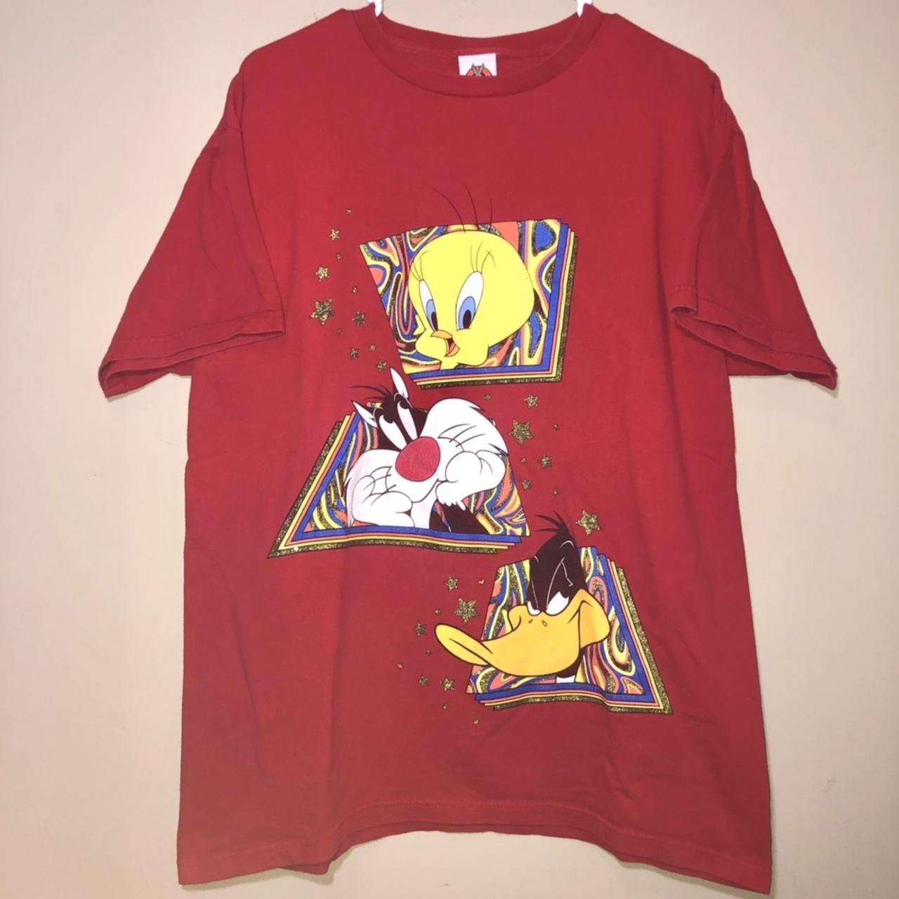 Looney Tunes Men S Red T Shirt Depop