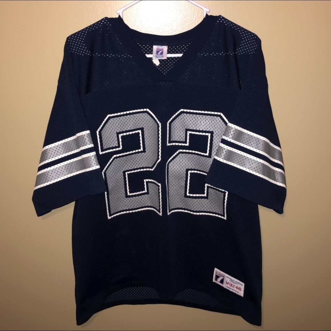 Emmitt Smith 22 Dallas Cowboys Logo 7 Vintage Jersey Size XL 