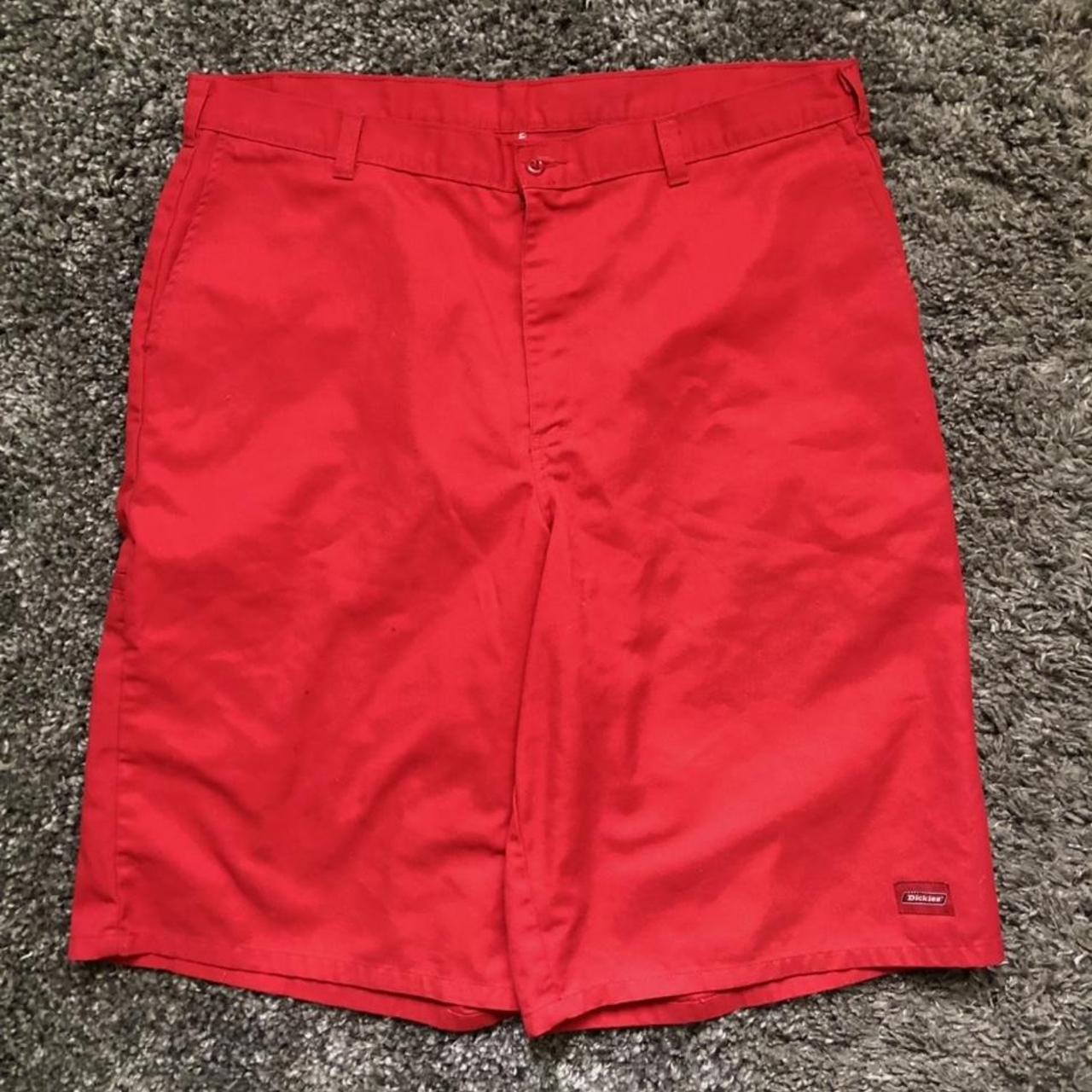 Dickies Men's Red Shorts Depop