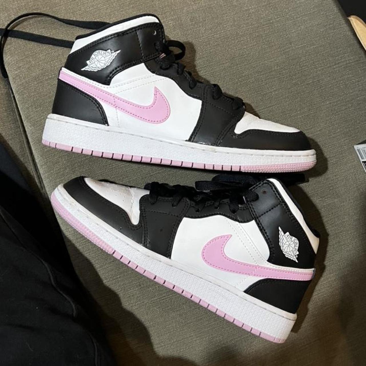 Air Jordan 1 Mids - Arctic Pink Size 6Y = US 7.5... - Depop