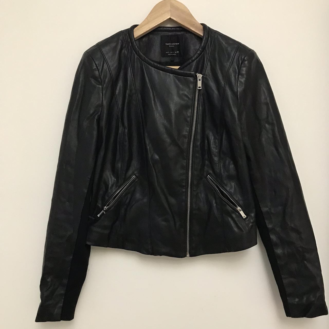 •Zara leather jacket. •Amazing condition, no flaws... Depop