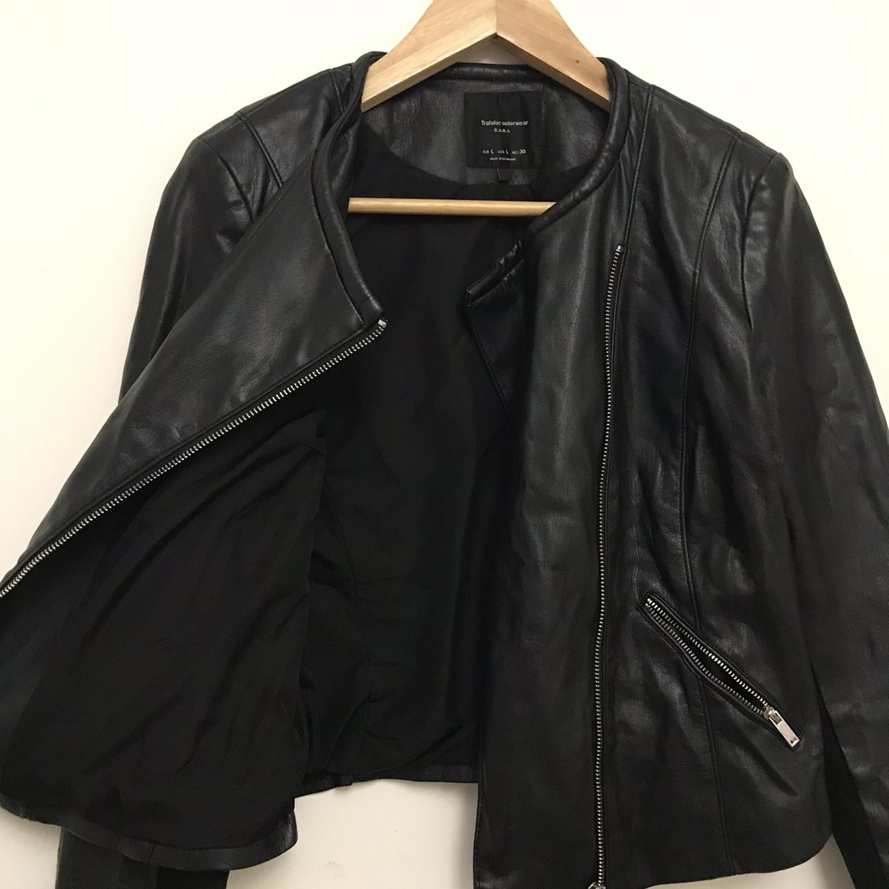 •Zara leather jacket. •Amazing condition, no flaws... Depop