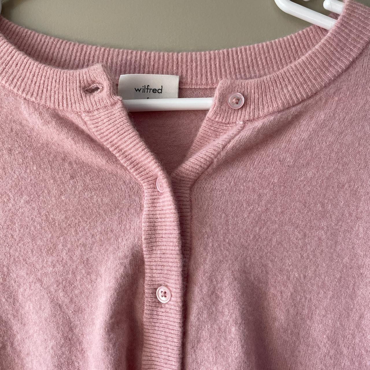 aritzia pink cardigan