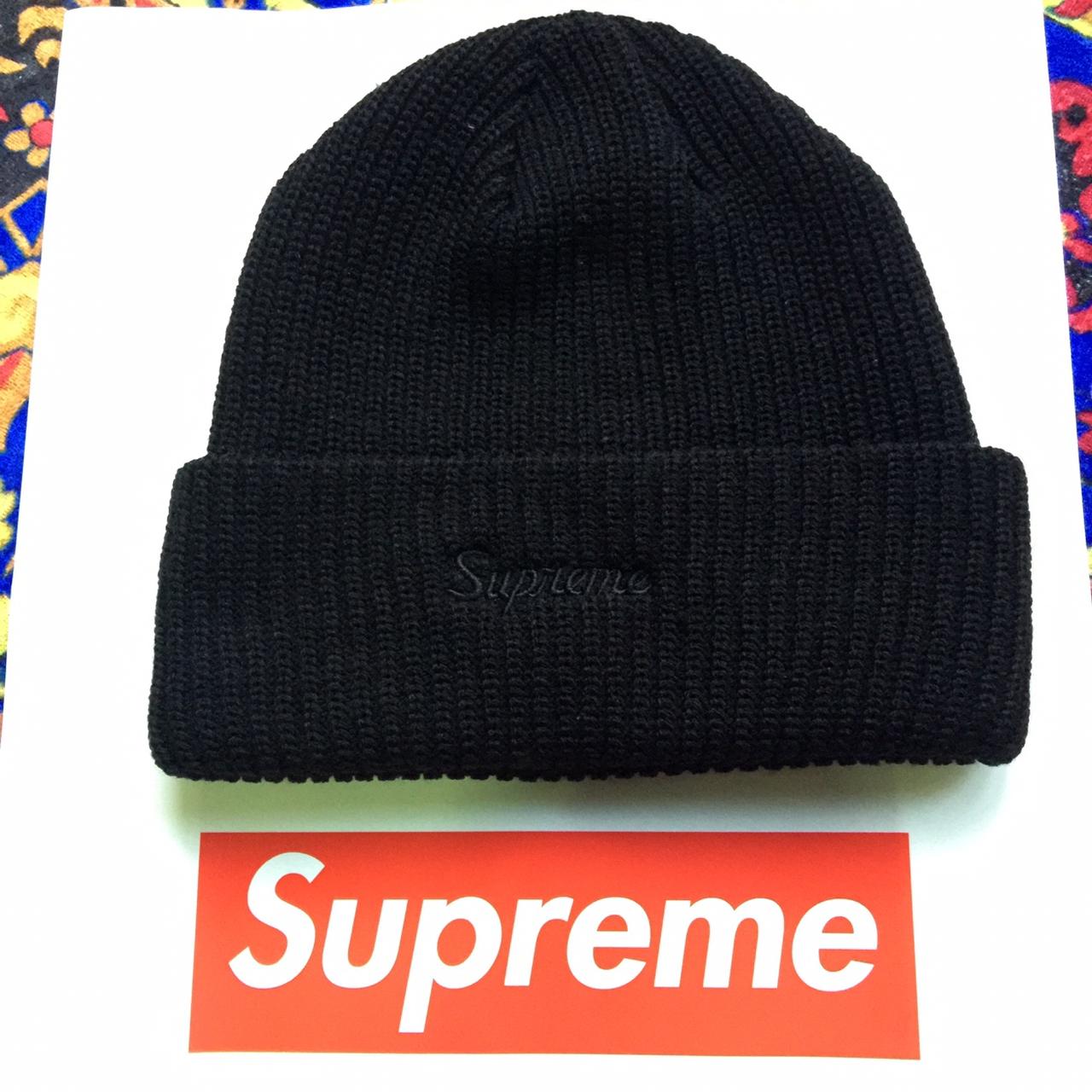 Supreme loose gauge beanie black