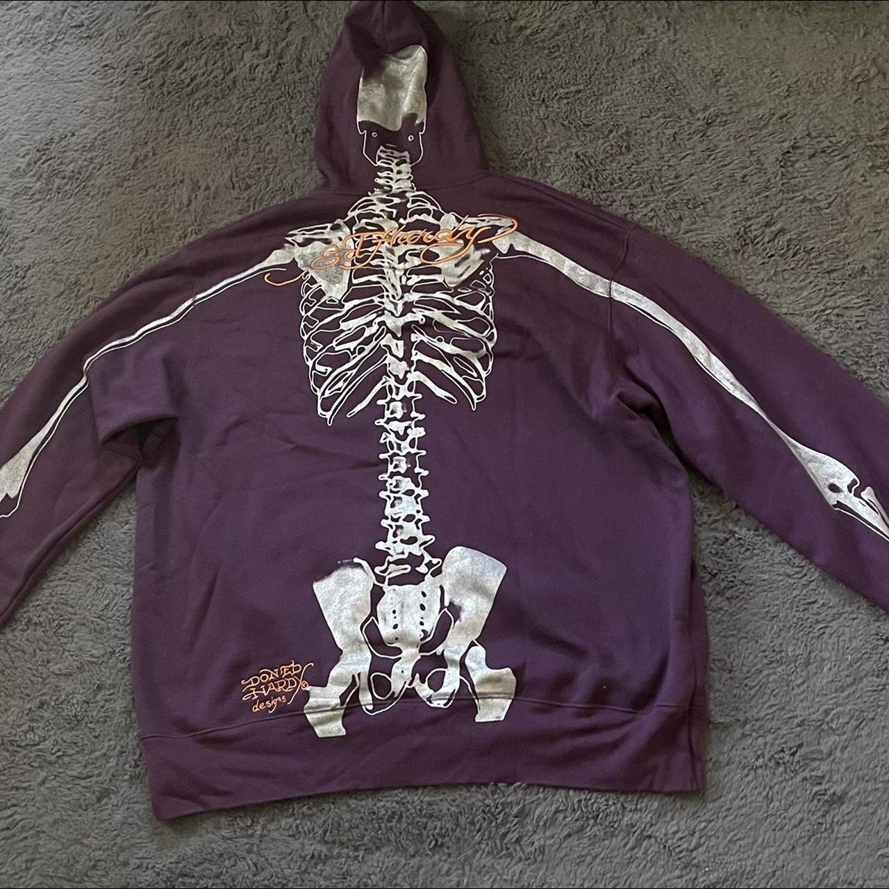 Super cool vintage Don Ed Hardy designs skeleton zip...