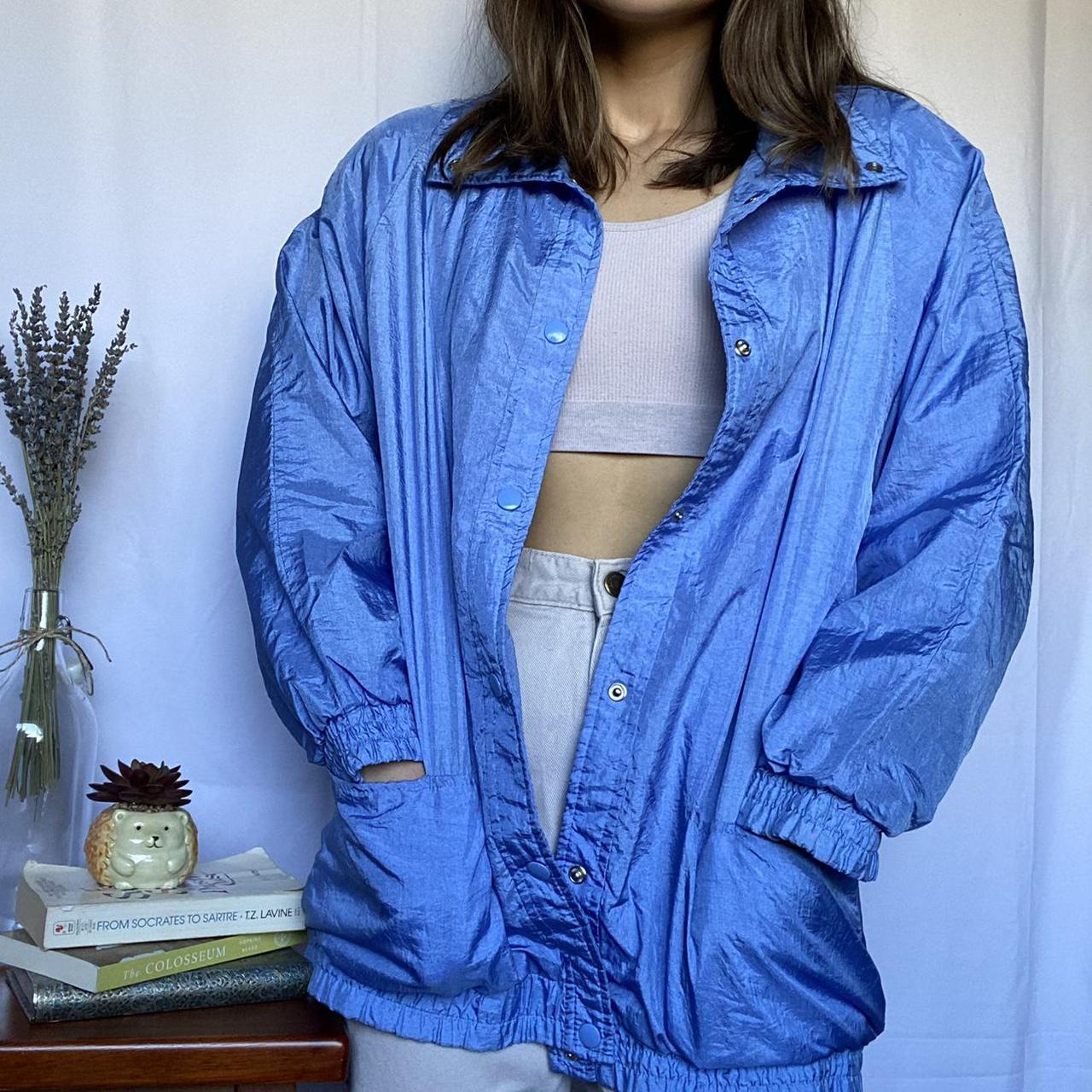 ~ vintage light blue windbreaker ~, this jacket is