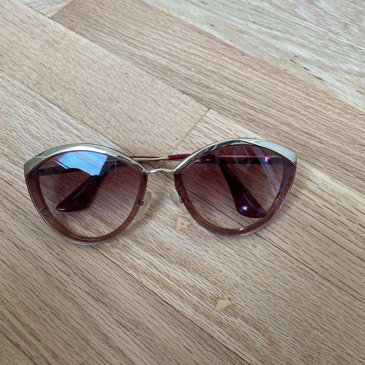 Prada clearance burgundy sunglasses