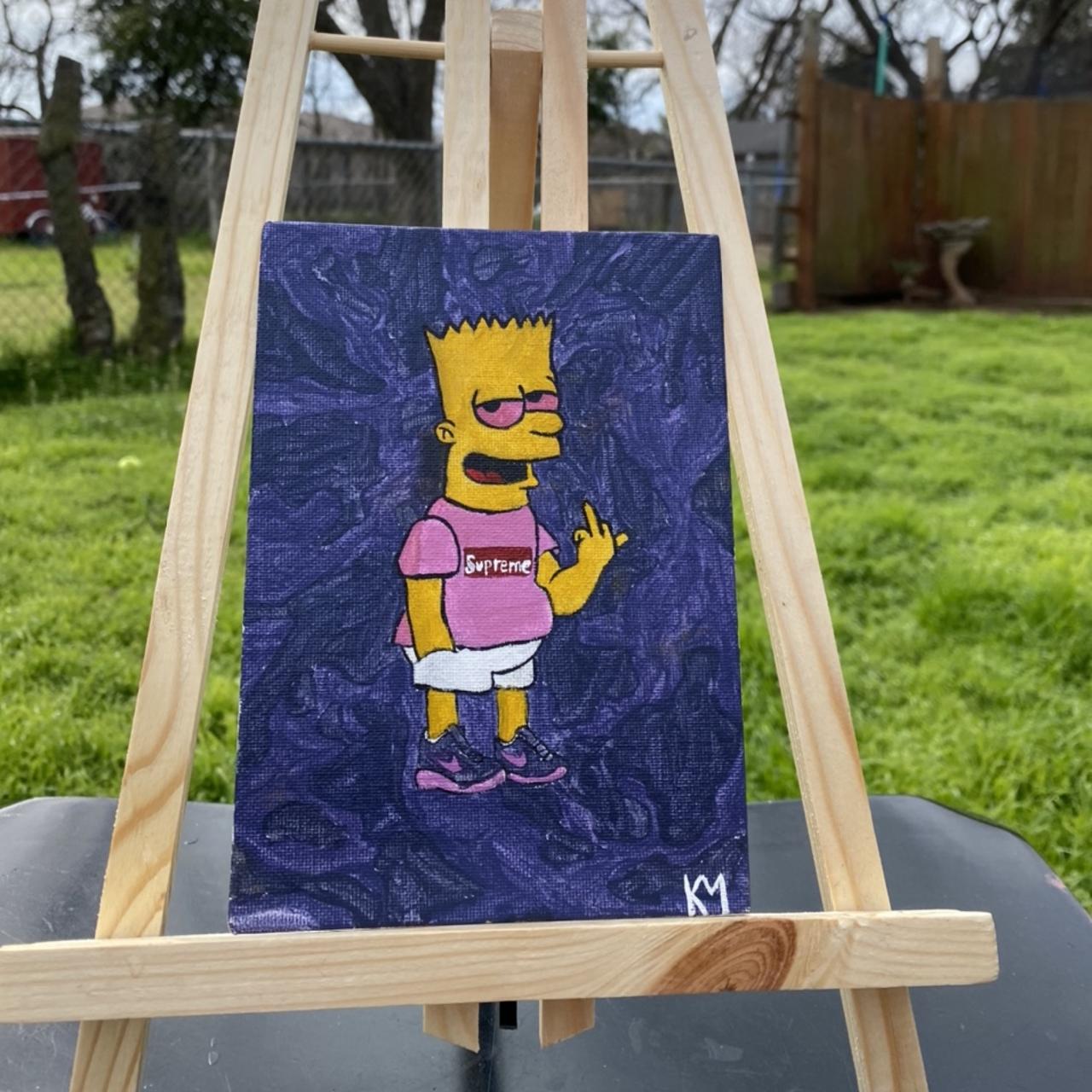 Sad spongebob 5x7 acrylic painting - Depop