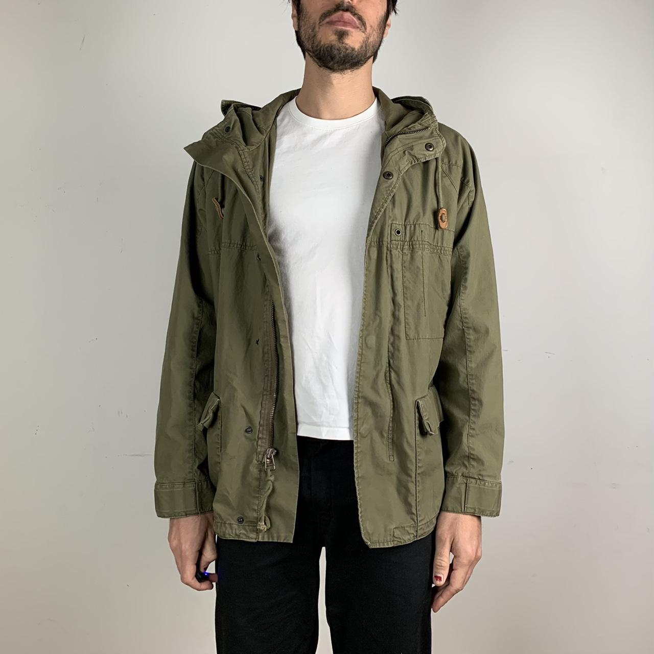 old navy green parka