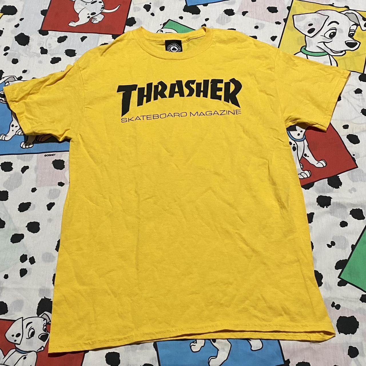 Trasher Skateboard Magazine TShirt Mustard... Depop