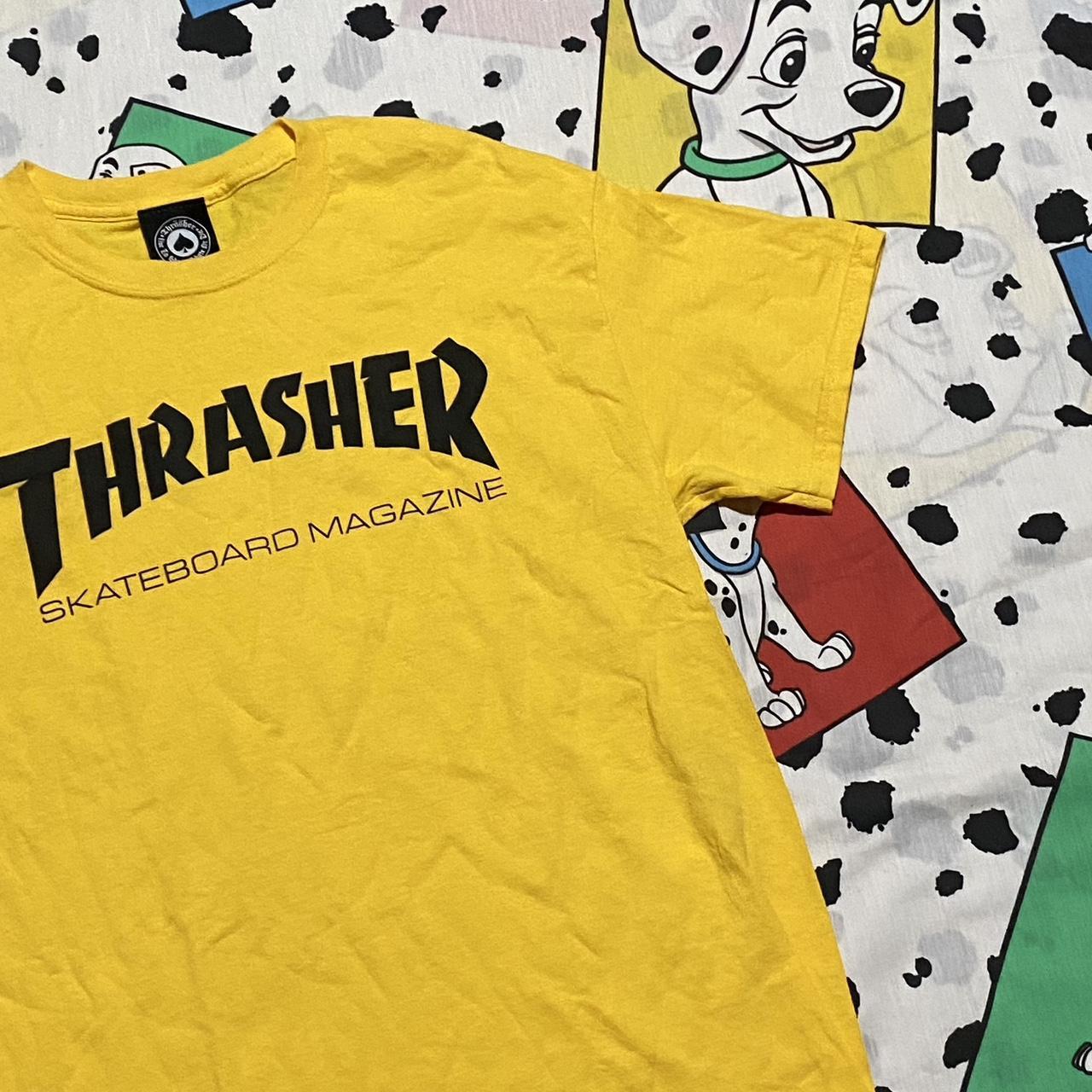 Trasher Skateboard Magazine TShirt Mustard... Depop