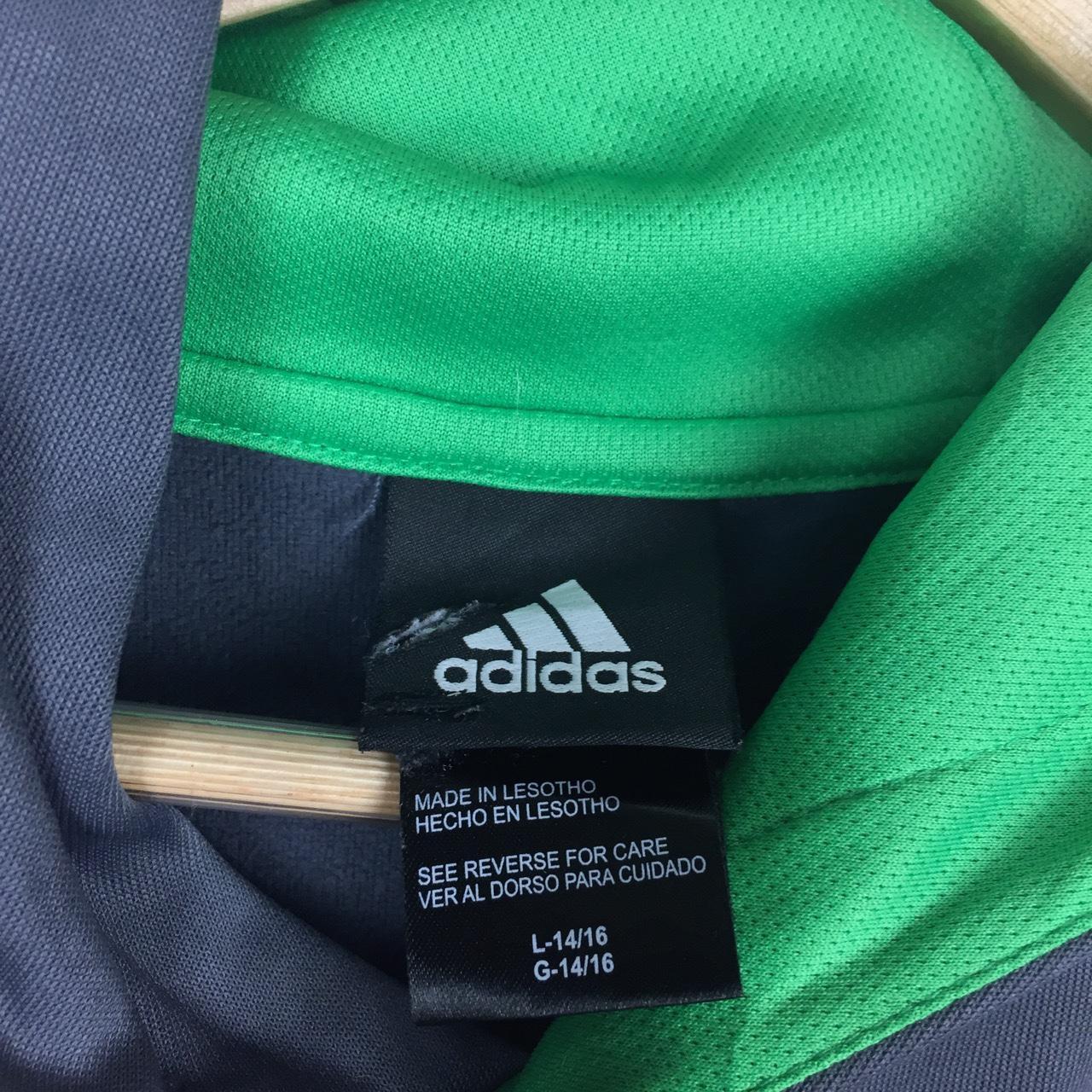 Adidas Men's Grey and Green Sweatshirt | Depop