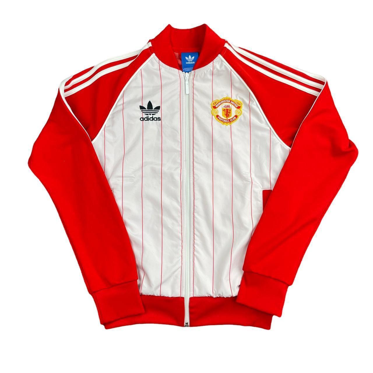 Adidas Manchester United bomber jacket Pinstripe... - Depop